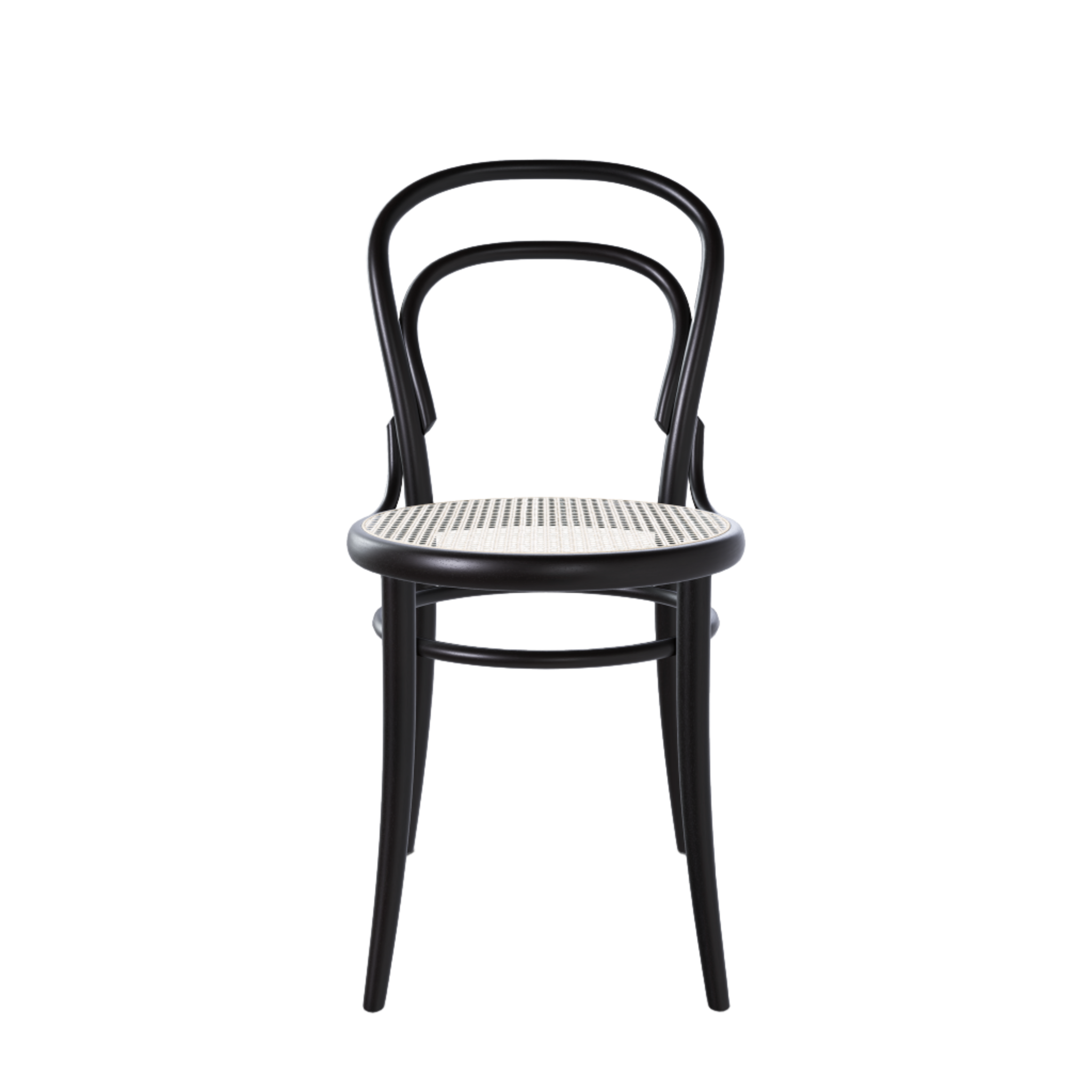 Ton 14 Dining Chair with cane seat in dark wenge