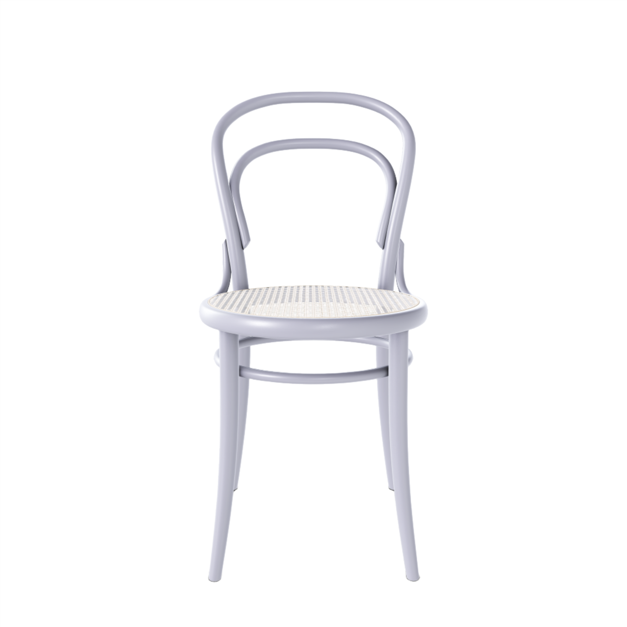 Ton 14 Dining Chair with cane seat in moon grey