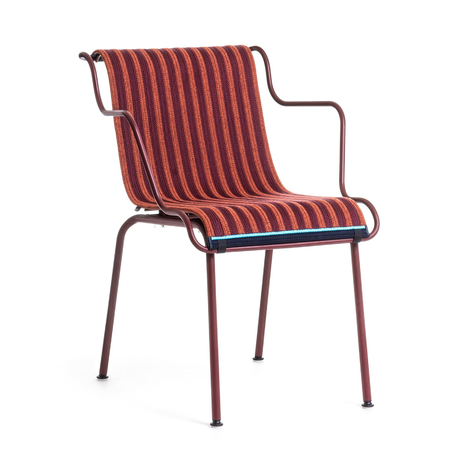 Magis South Dining Armchair in bordeaux with seatpad