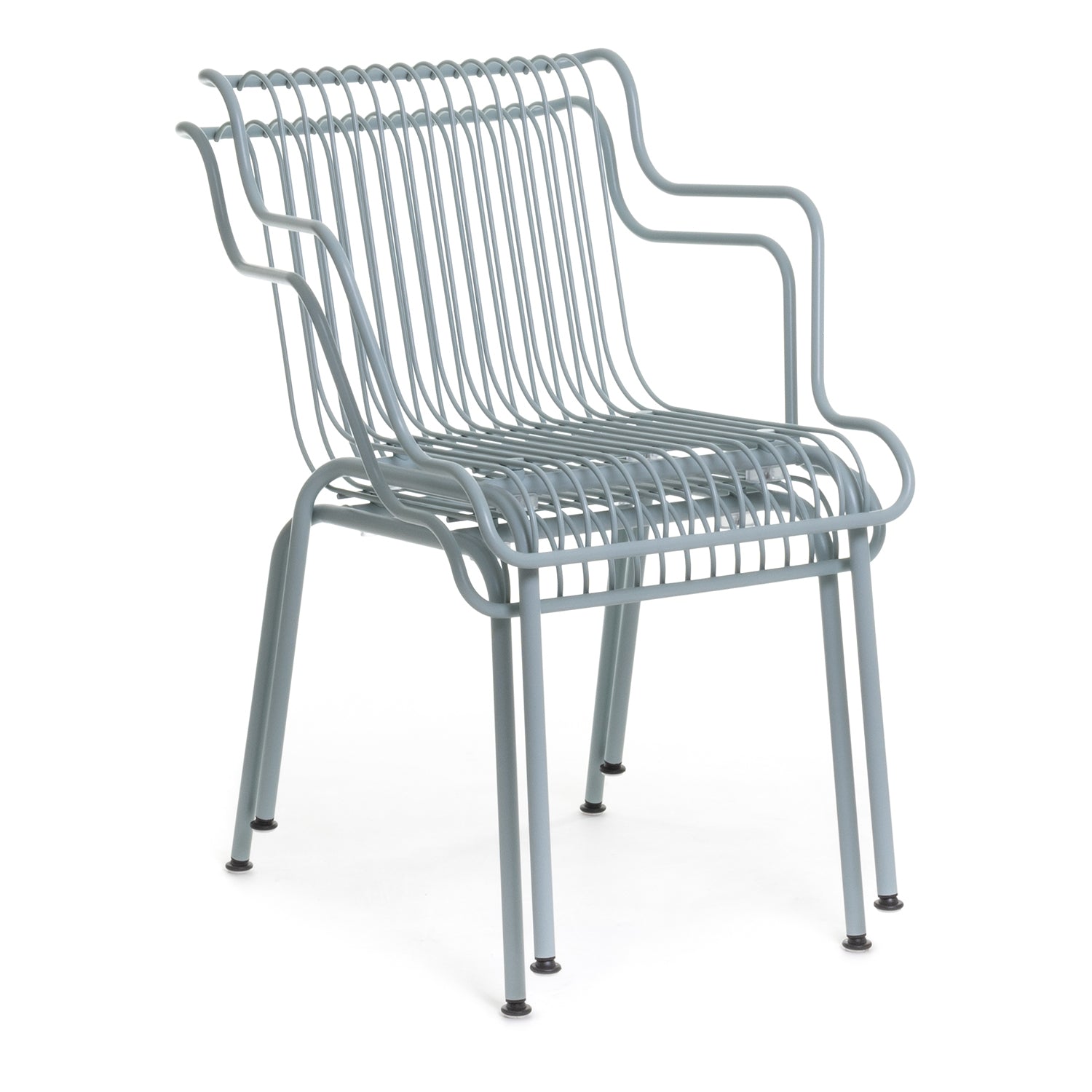 Magis South Dining Armchair in light blue stacked