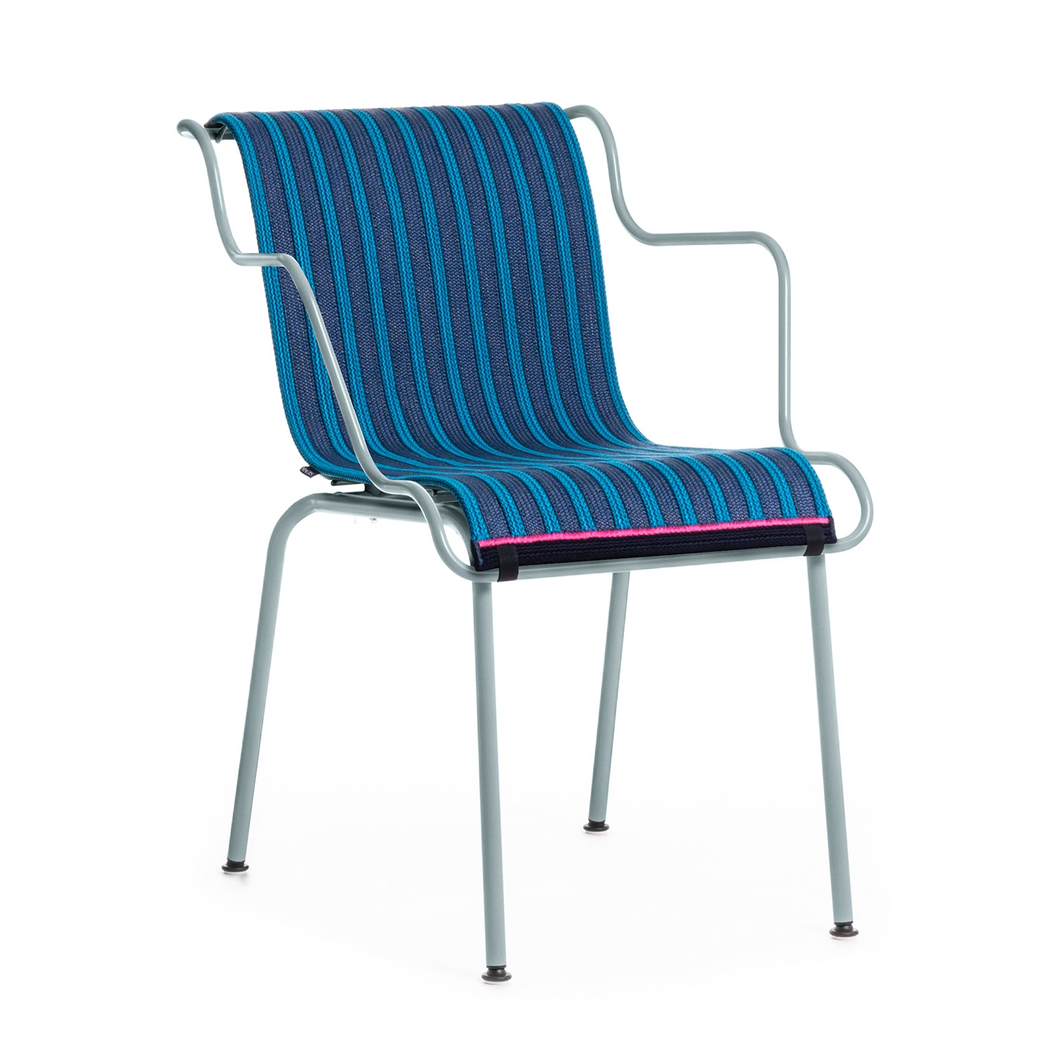 Magis South Dining Armchair in light blue with seatpad