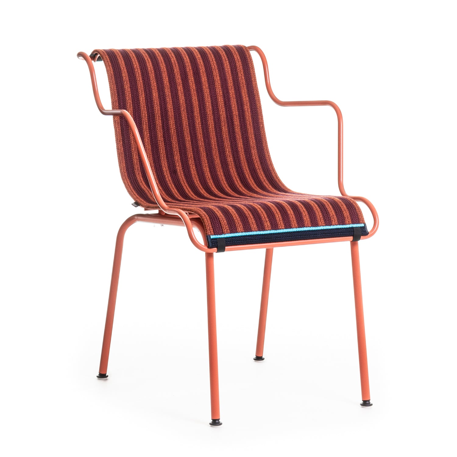 Magis South Dining Armchair in orange with seatpad