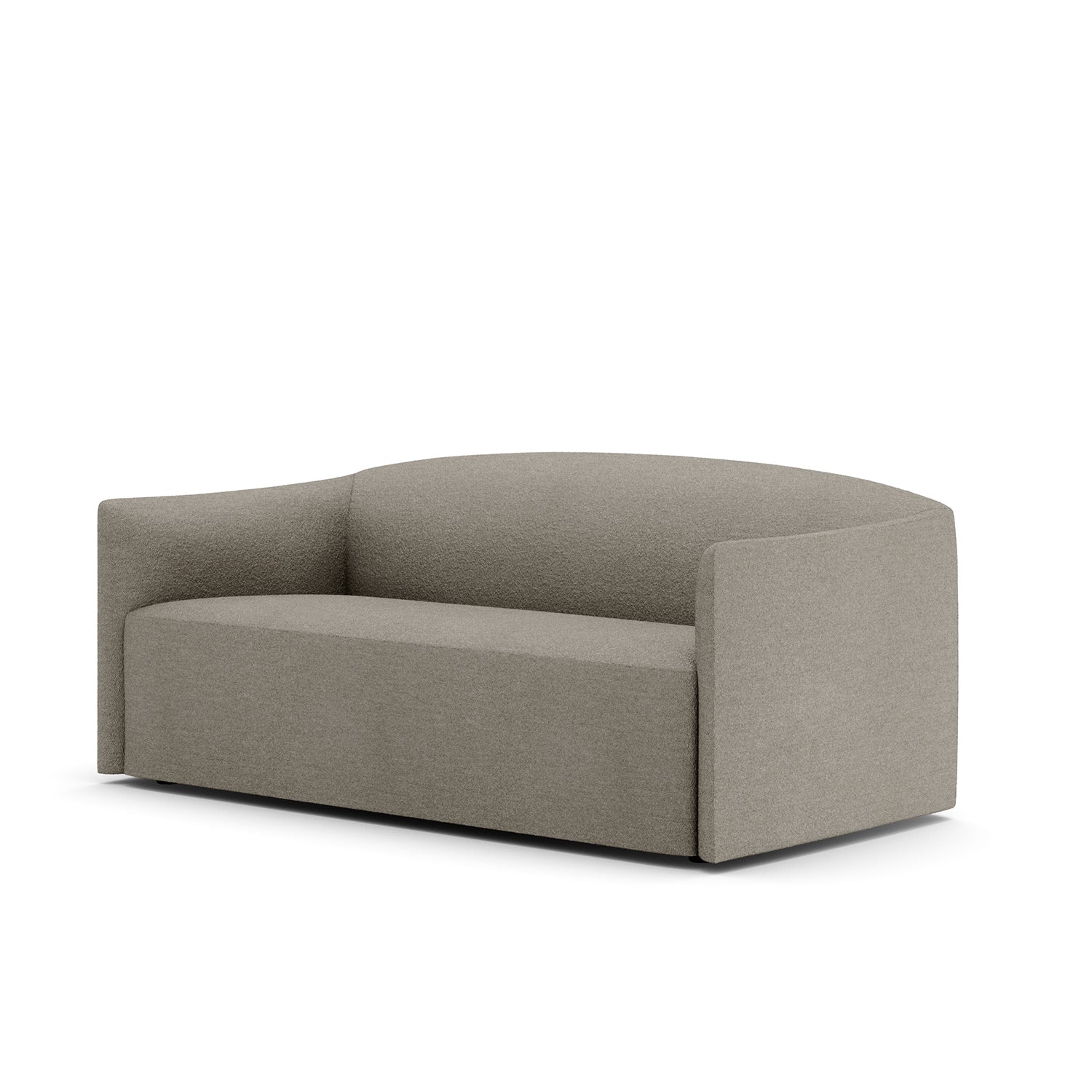 New Works Shore 2 Seater Sofa in taupe - side angle