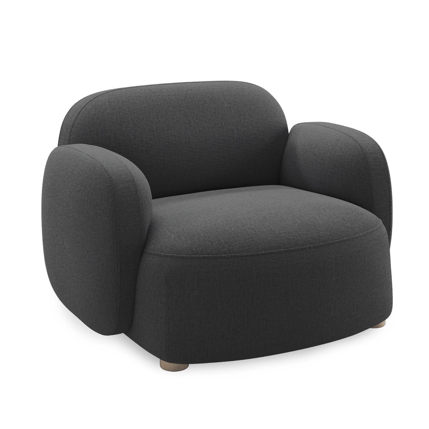 Northern Gem Lounge Chair with Armrest in  Brusvik 08