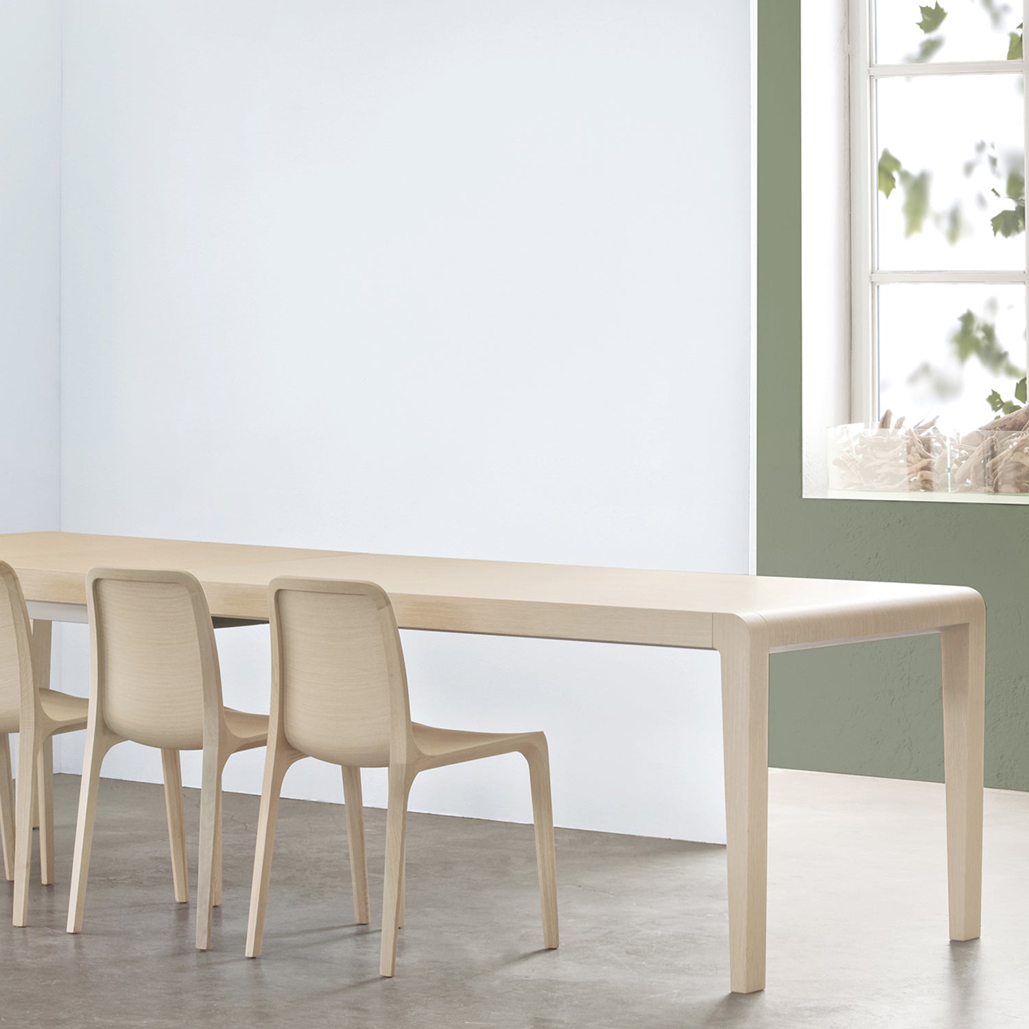 Pedrali Exteso Dining Table in bleached oak