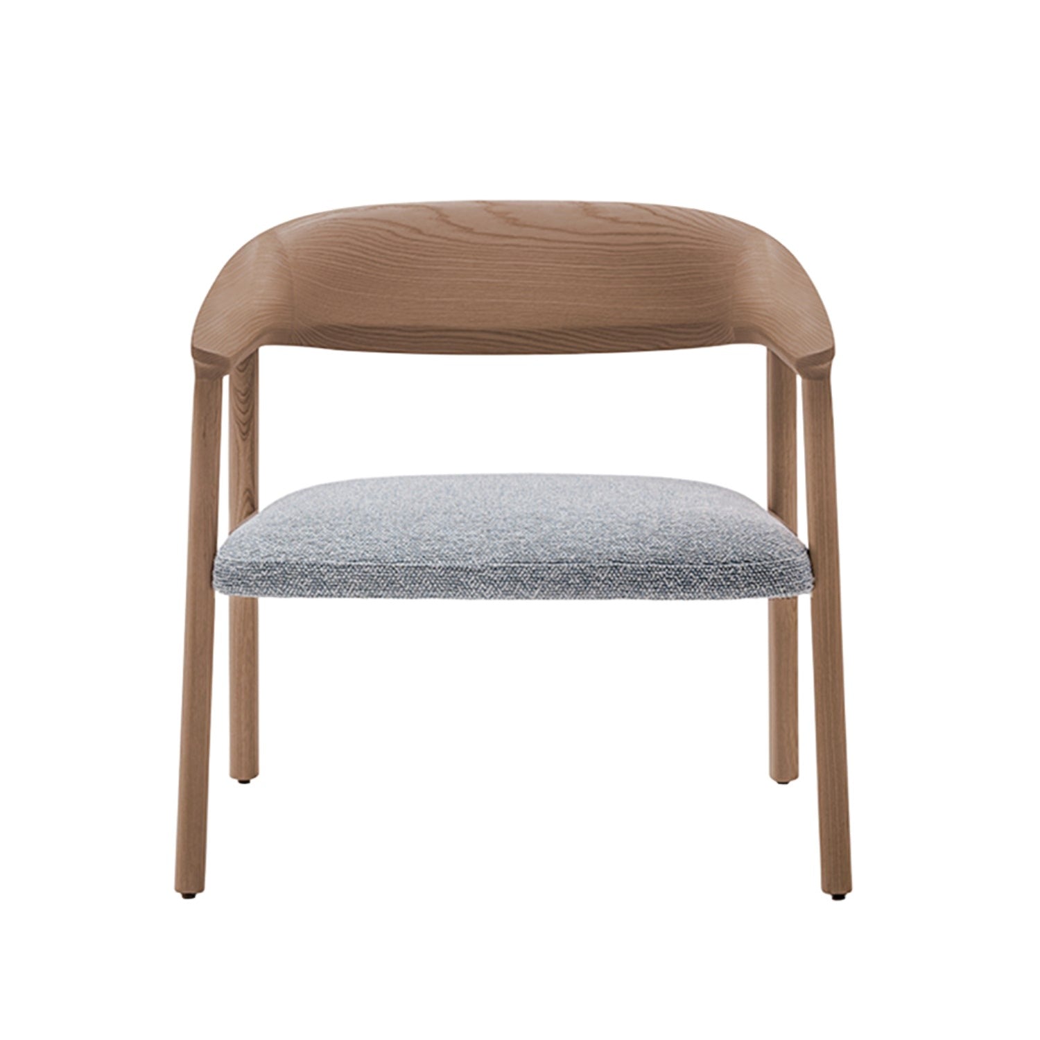 Pedrali Hera 2689 Hera Lounge Chair in walnut with grey upholstery