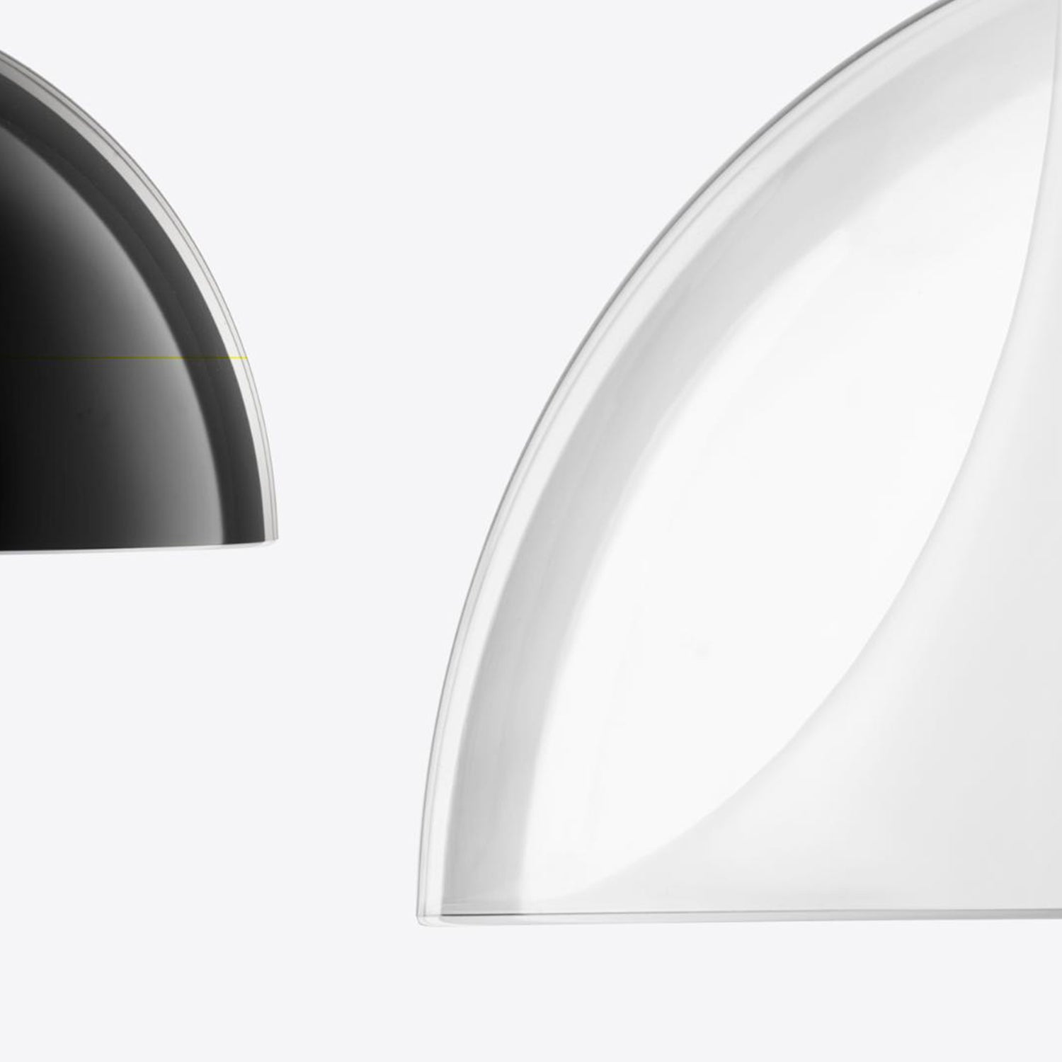 Pedrali L002 Wall lights in clear and black shades detail image