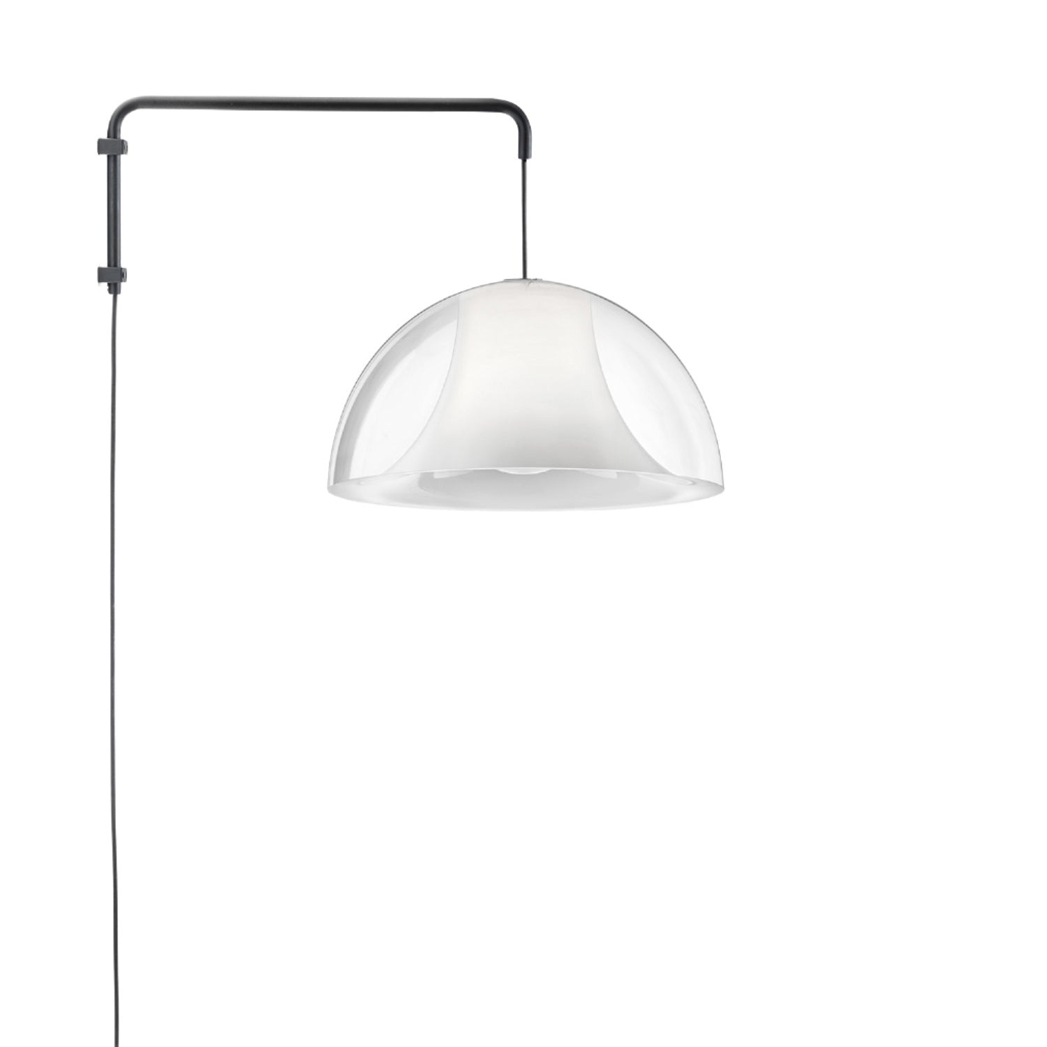 Pedrali L002 Wall light in clear shade and black fittings