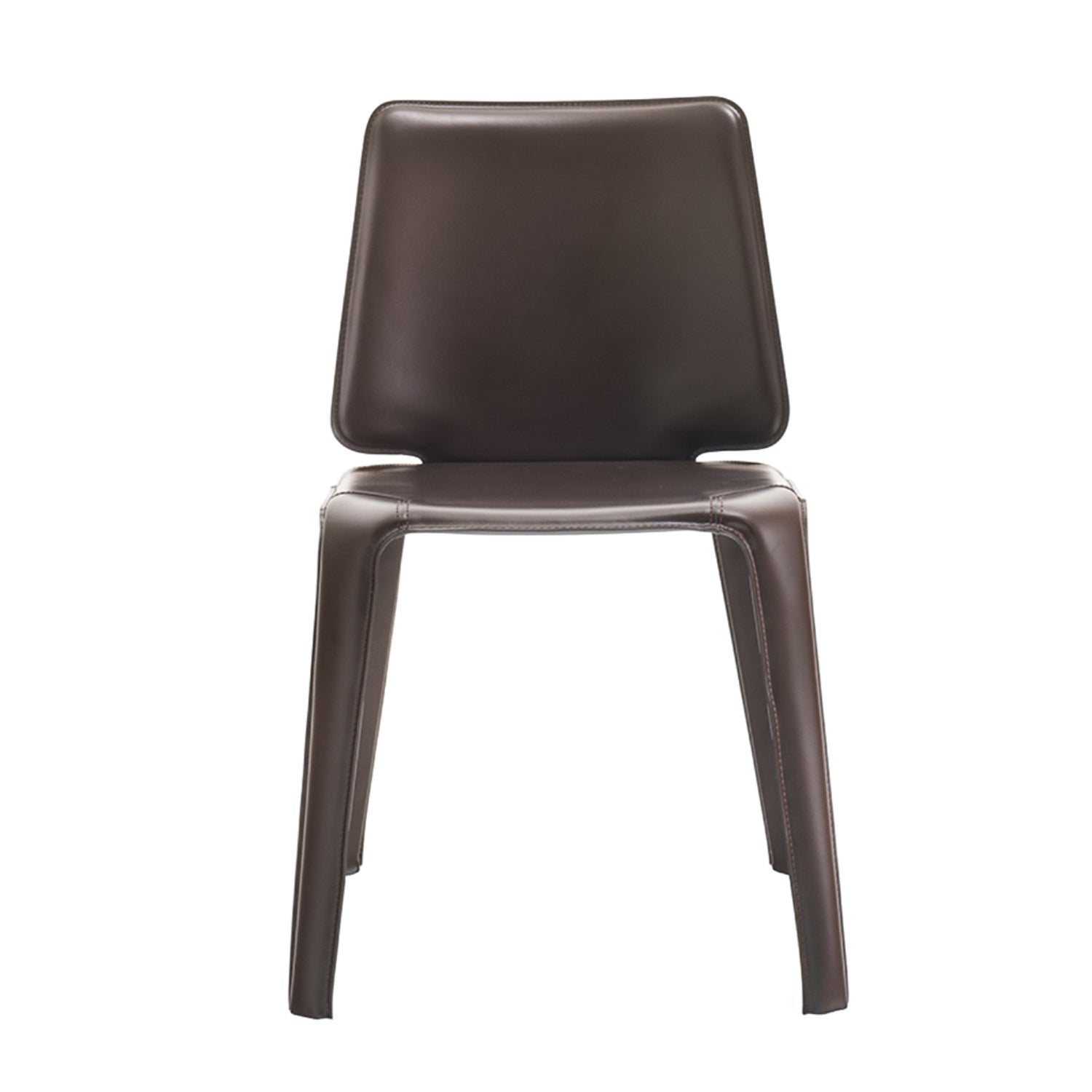 Pedrali Mood dining leather chair in brown