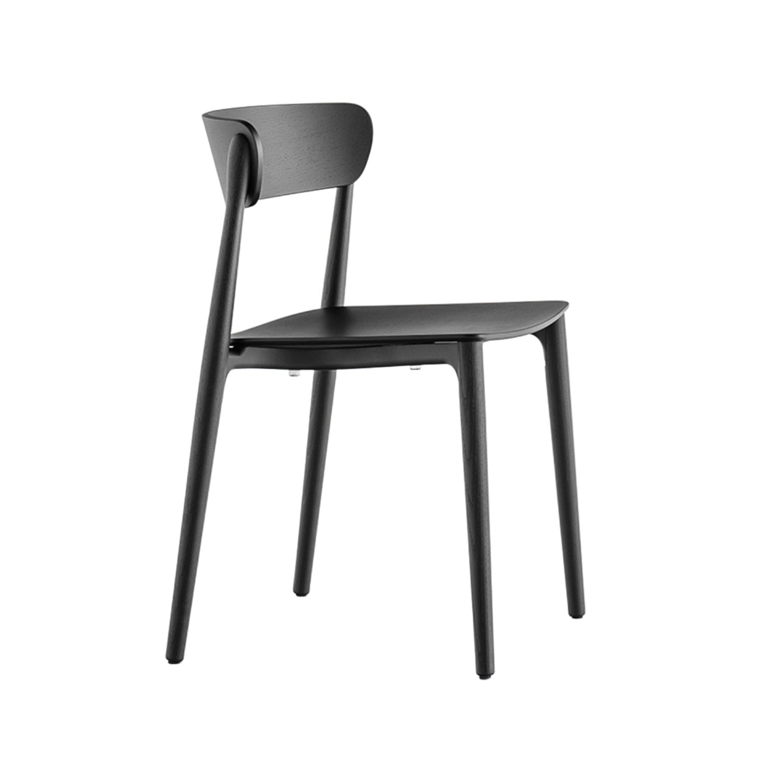 Pedrali Nemea 2820 dining chair in black angle view