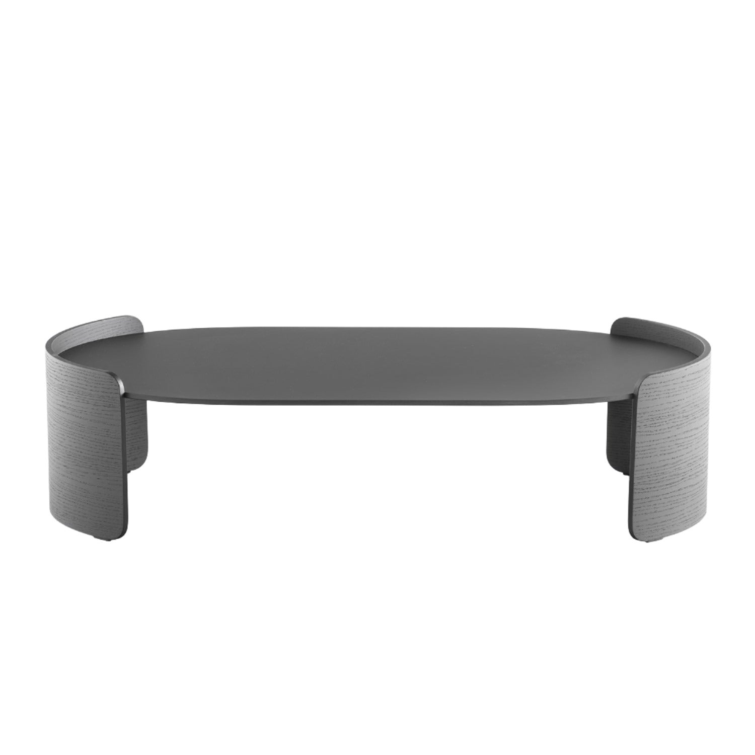Pedrali Parenthesis 120cm coffee table in black oak frame and black laminate top