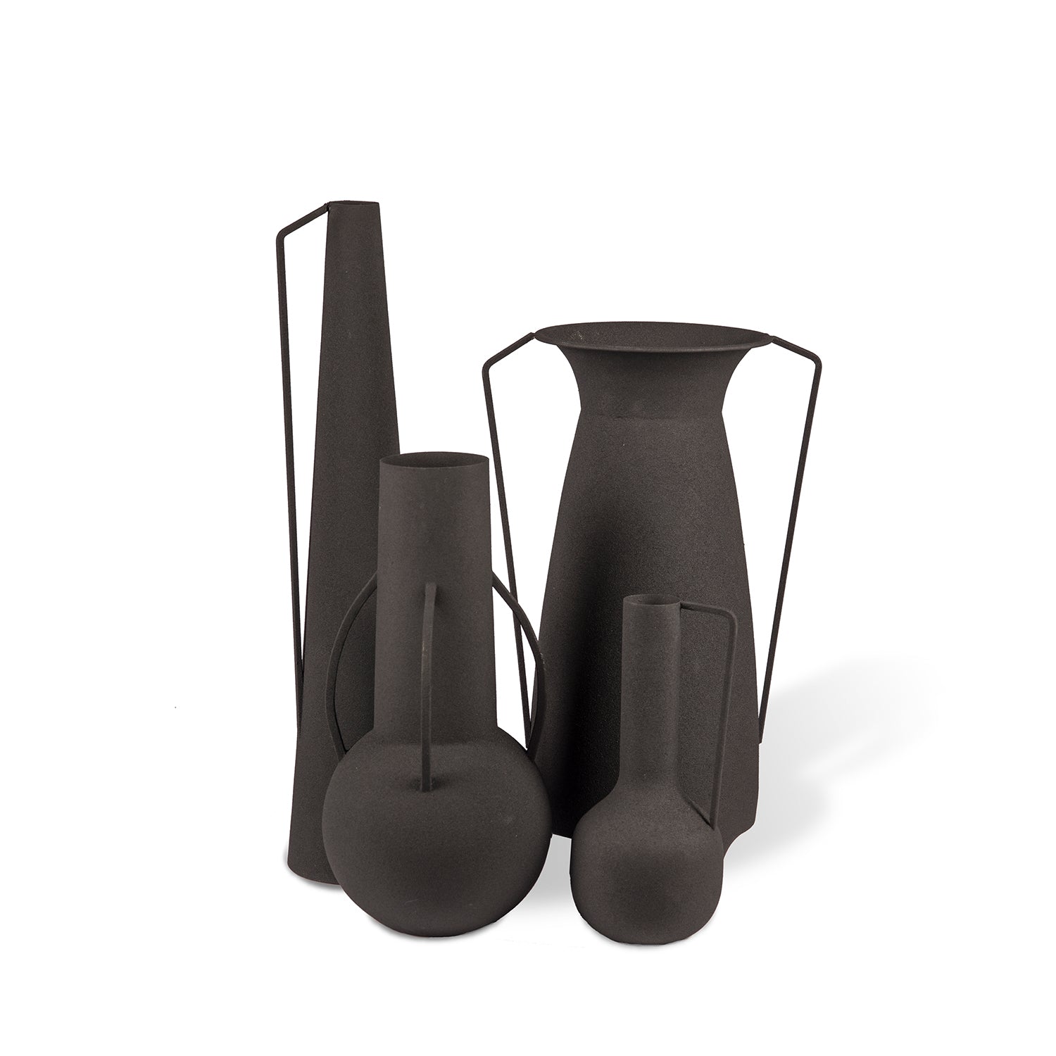 Black Roman Vases (set of 4) - The Design Choice