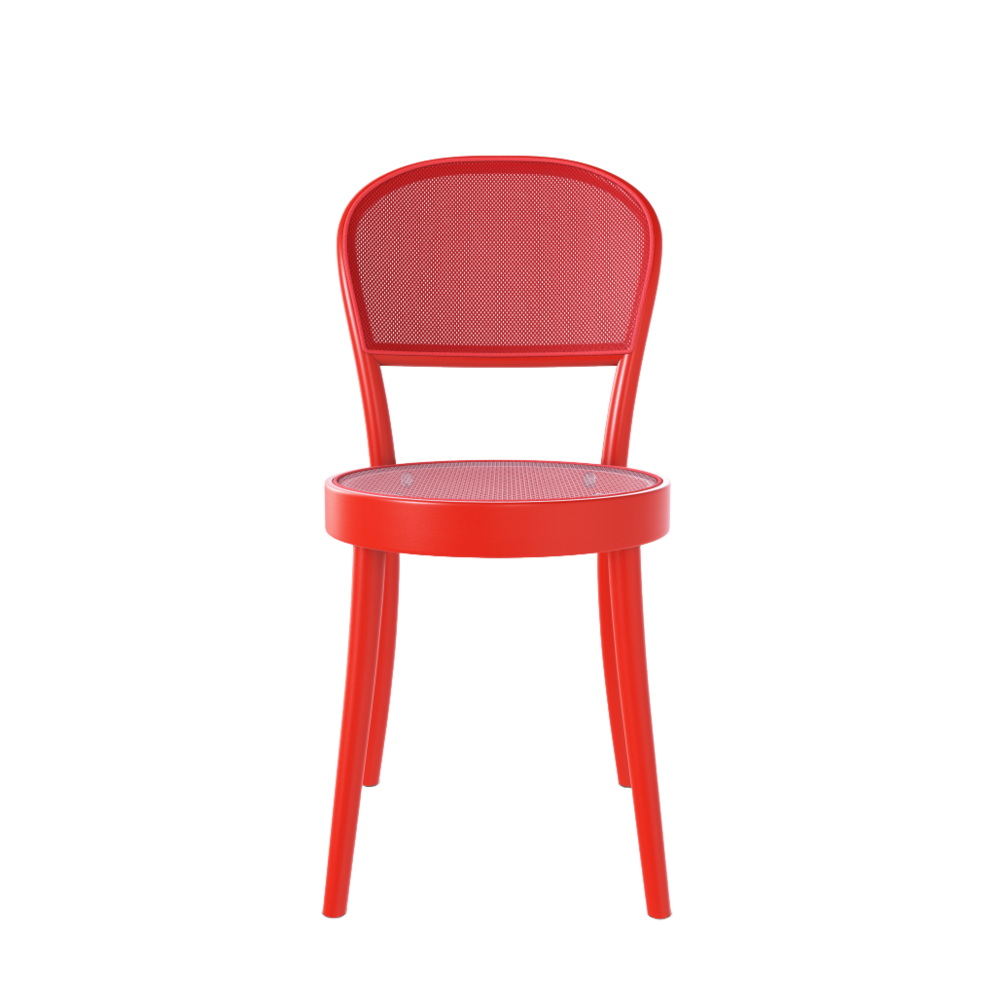 Ton 314 chair with matching seat mesh in factory red