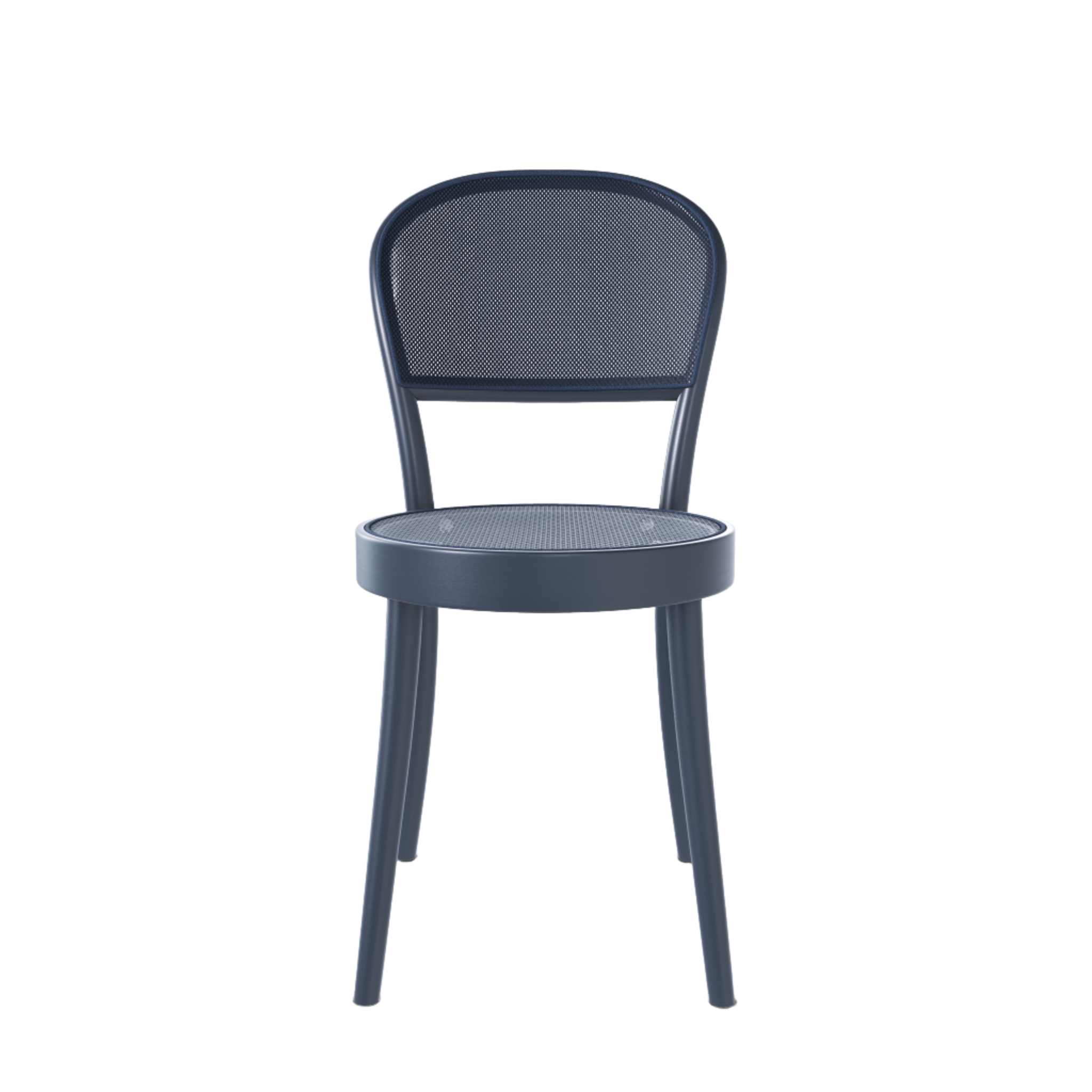 Ton 314 chair with matching seat mesh in graphite blue