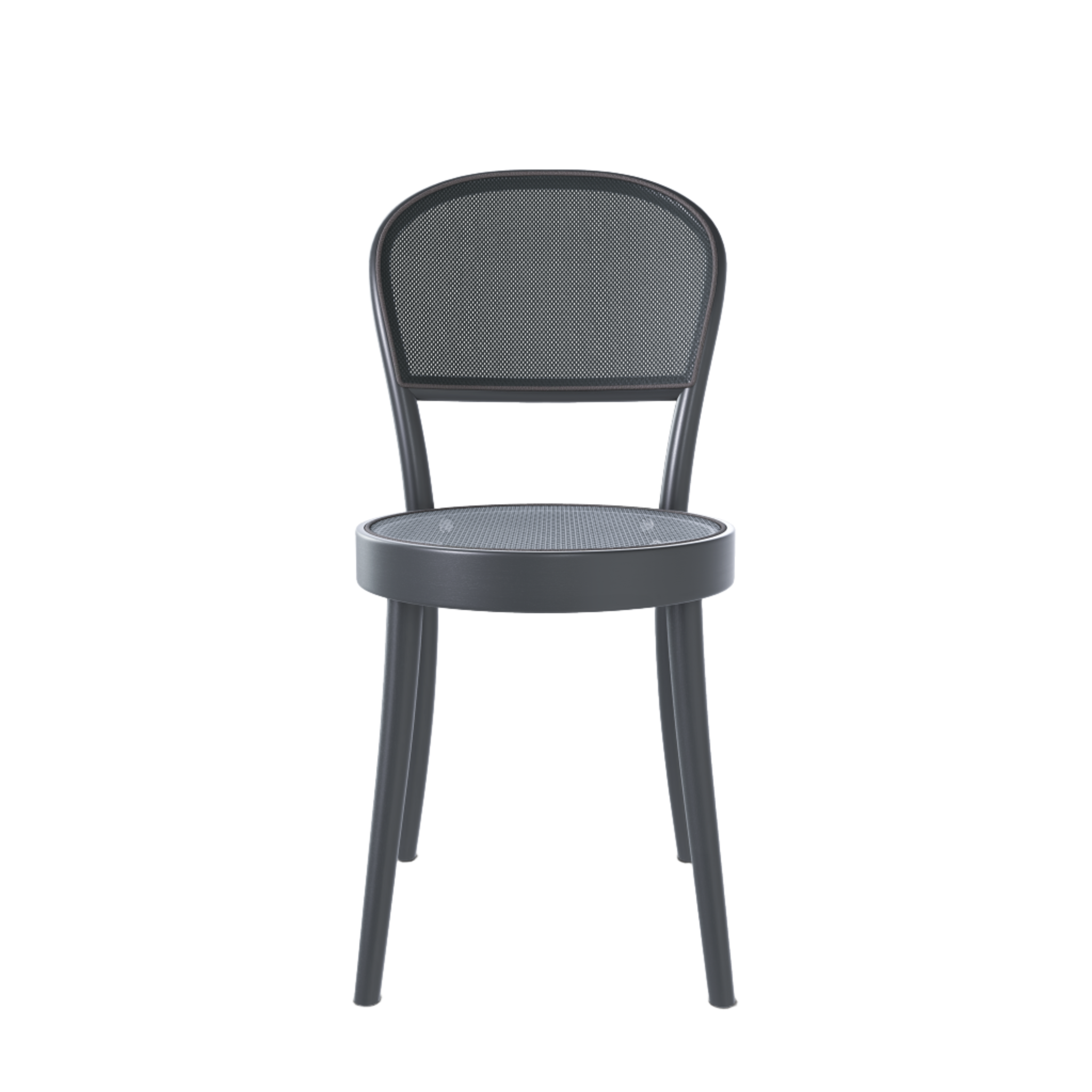Ton 314 chair with matching seat mesh in grey shadow