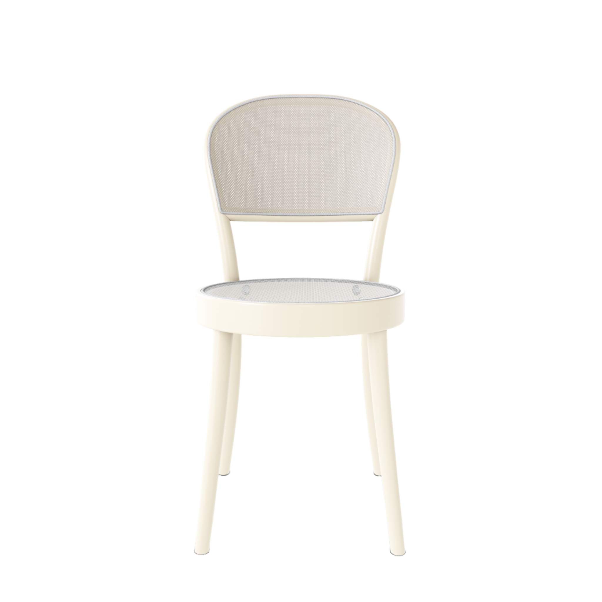 Ton 314 chair with matching seat mesh in mocca beige