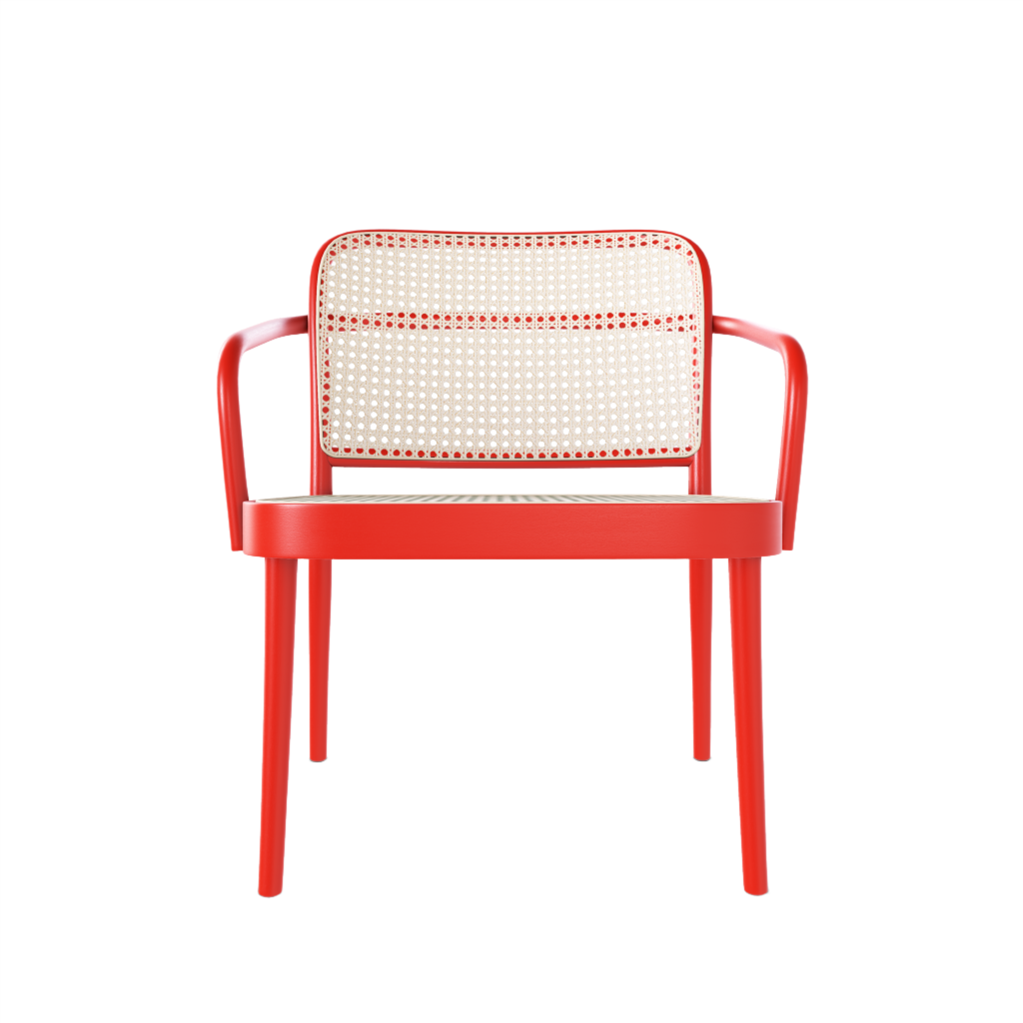 TON 811 Armchair in Factory Red