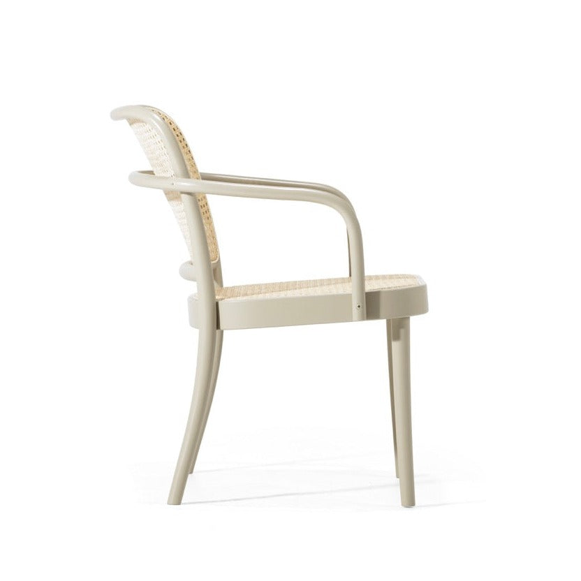 TON 811 Lounge Armchair Side View in Mocca Beige