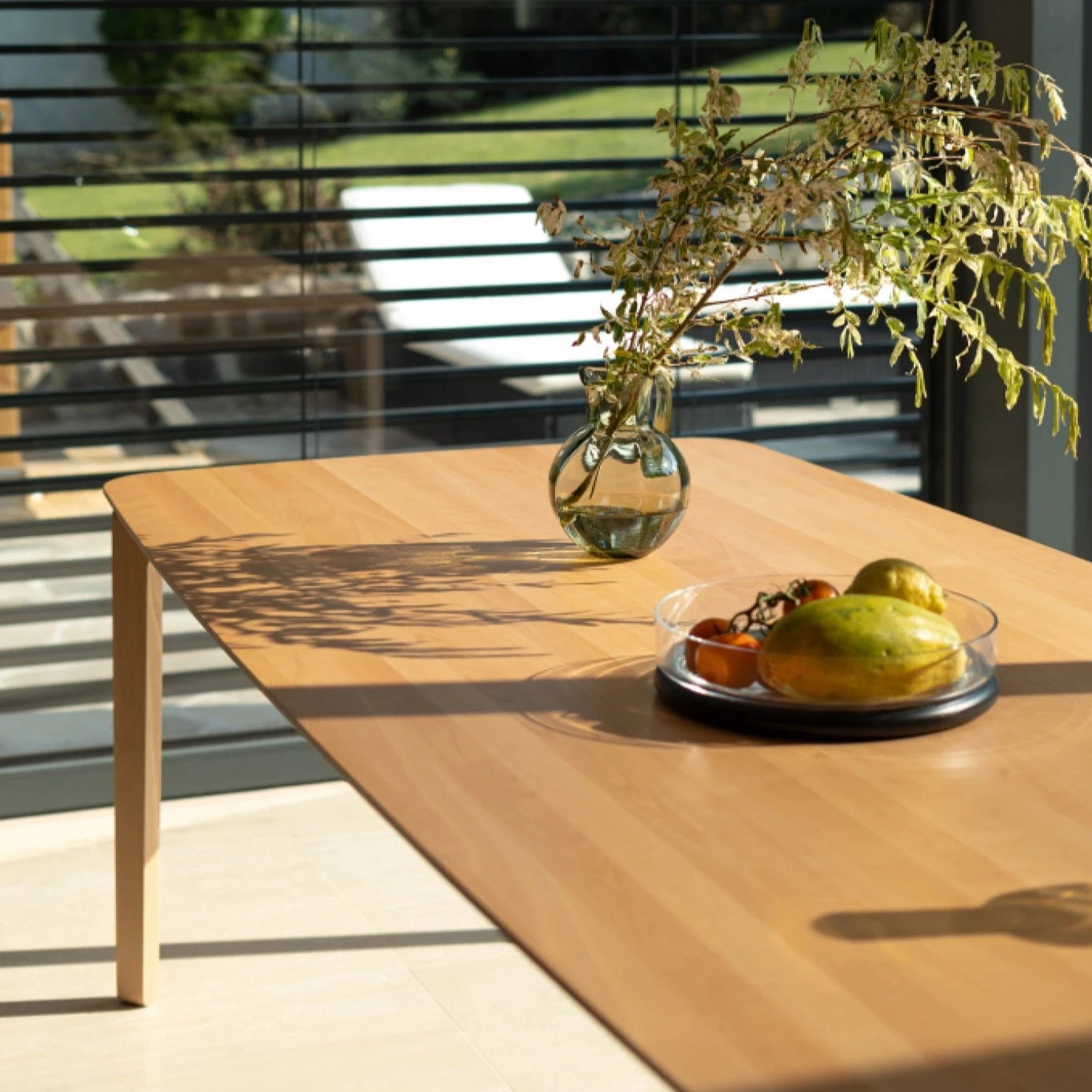 TON Leaf Rectangular Dining Table Ambience Image
