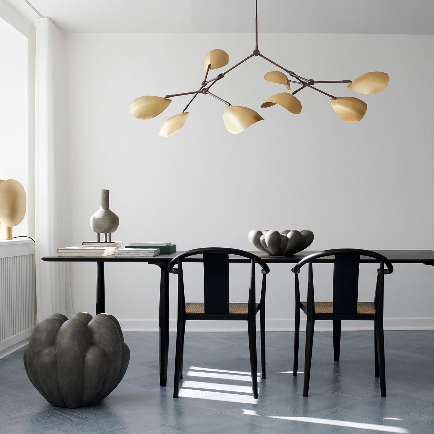 101 Copenhagen Stingray Chandelier Pendant in brass