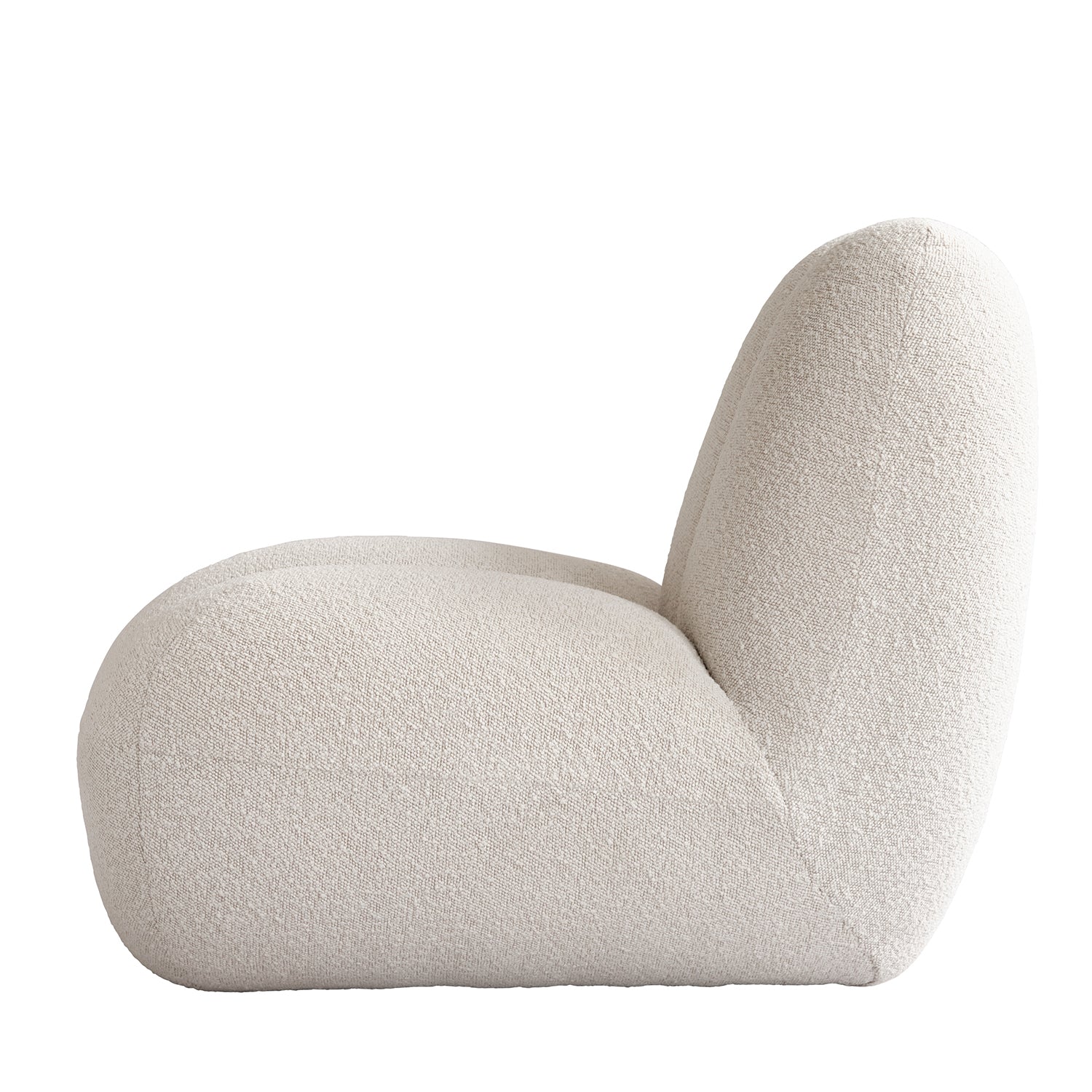 101 Copenhagen Toe Chair in off white boucle - side view