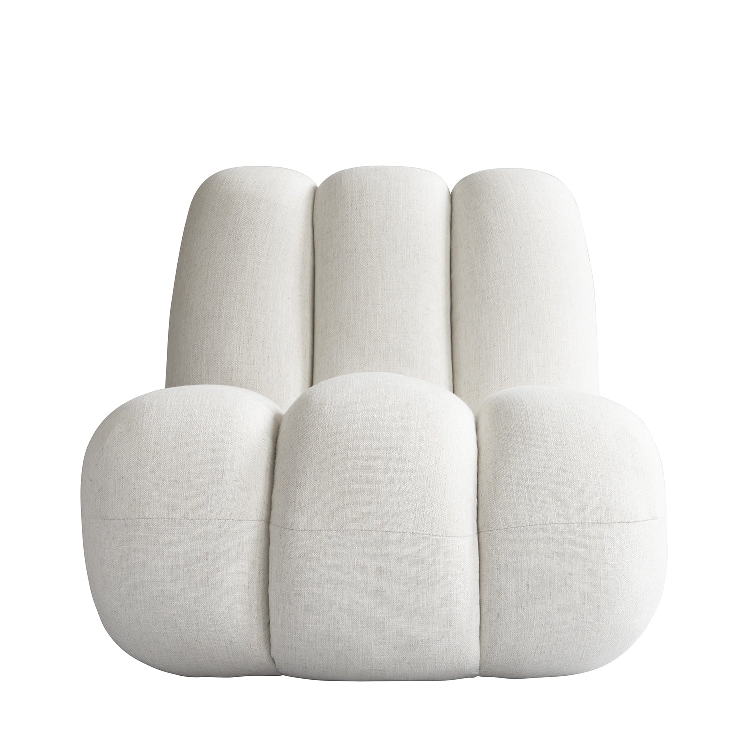 101 Copenhagen Toe Chair in chalk white linen