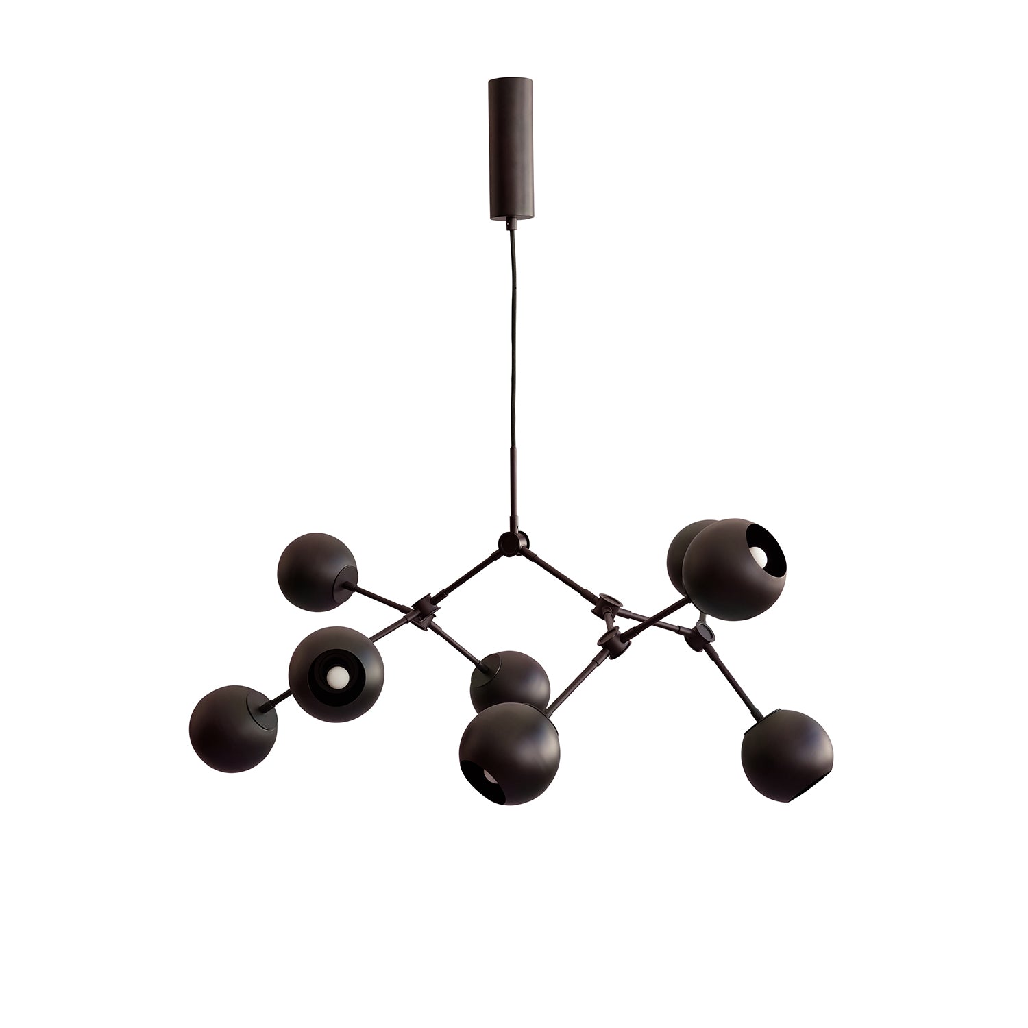 101 Copenhagen drop chandelier globe mini burned black