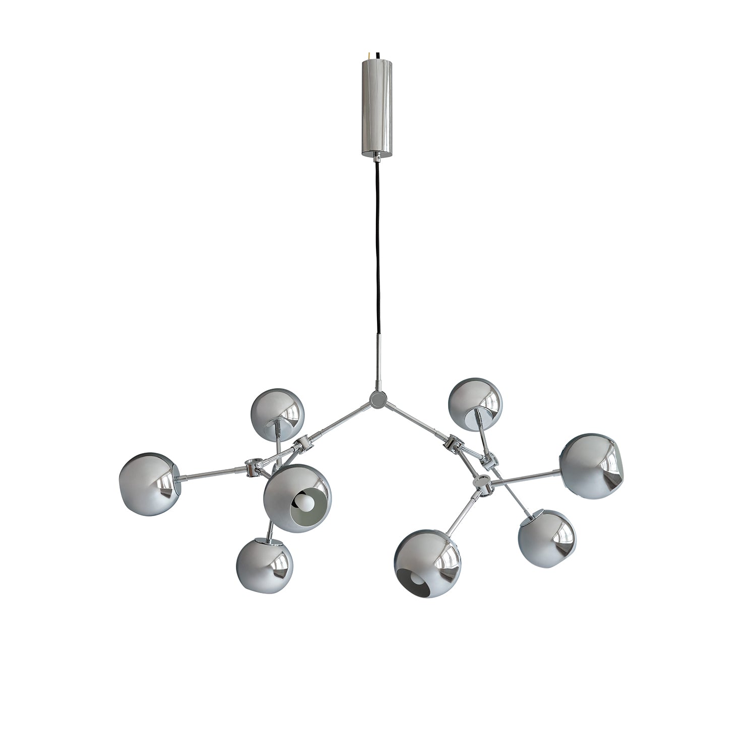 101 Copenhagen drop chandelier globe mini chrome