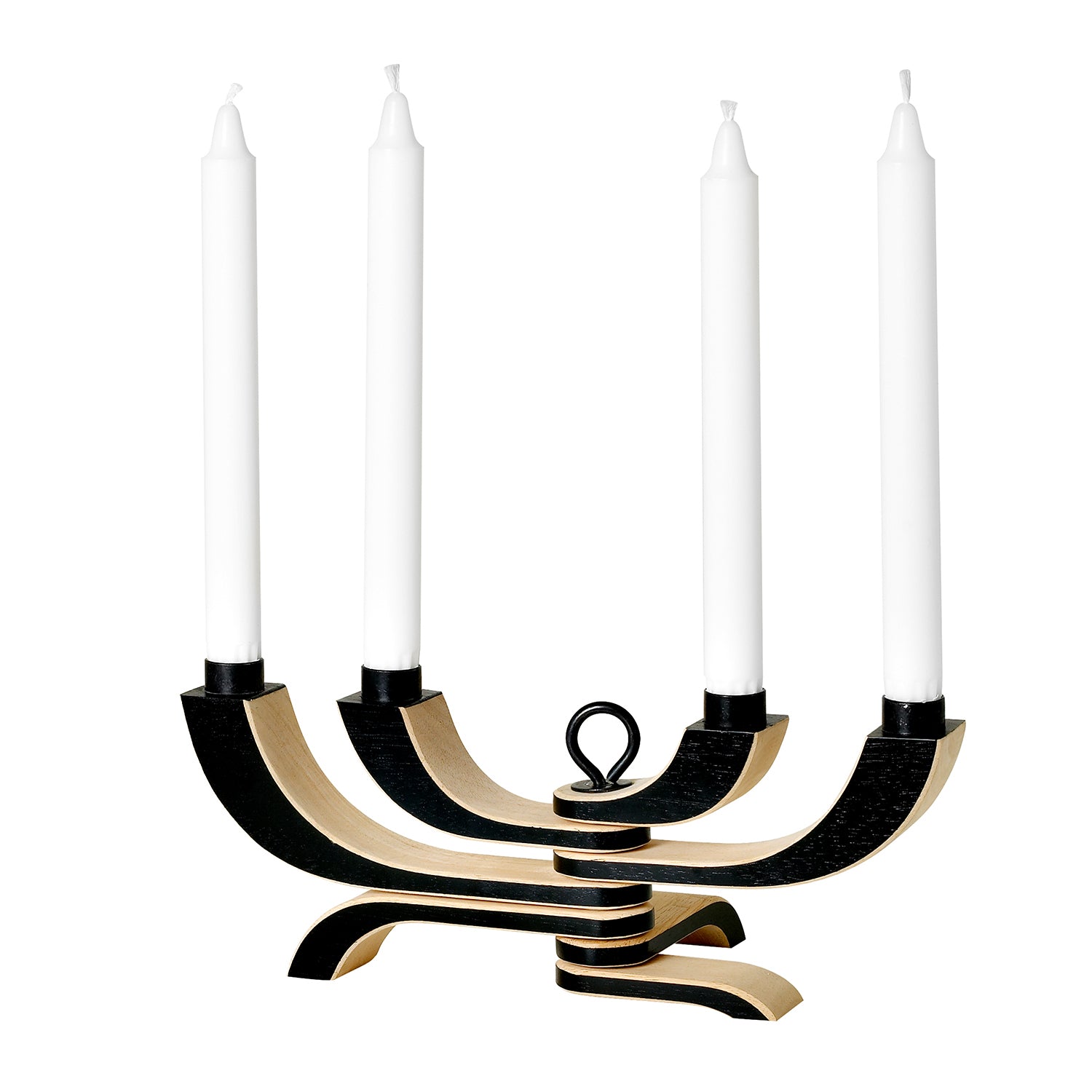 Design House Stockholm Nordic Light 4 arm candle holder in black