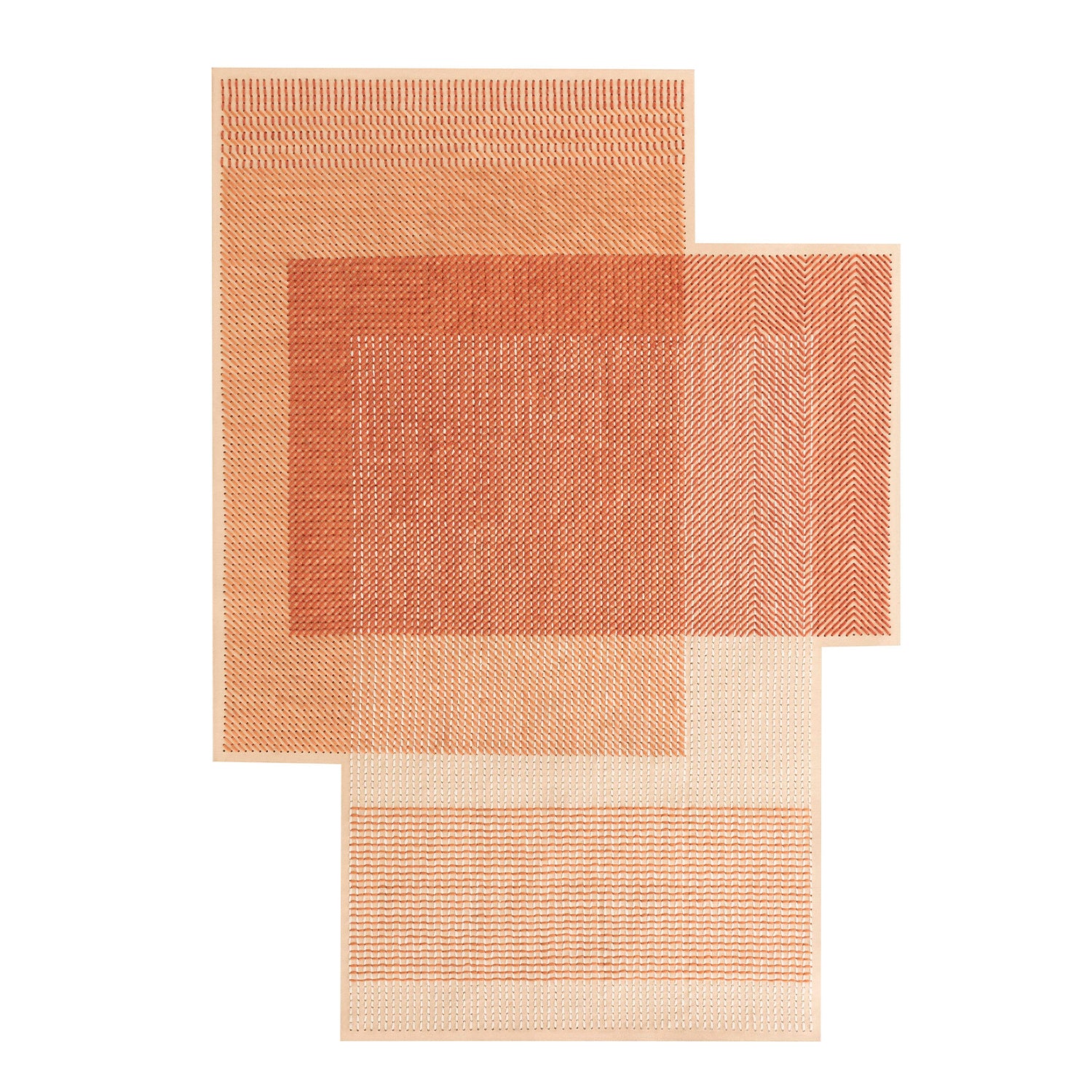 Gan Canevas Geo rug in coral