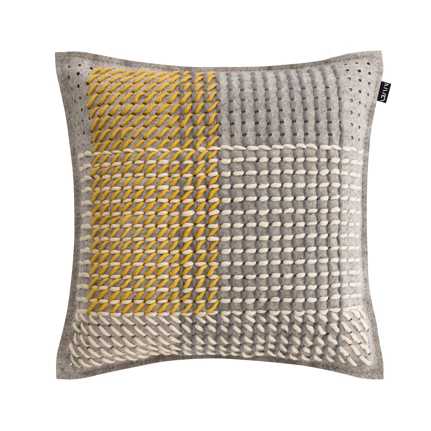 Gan designer cushion 50x50 in yellow