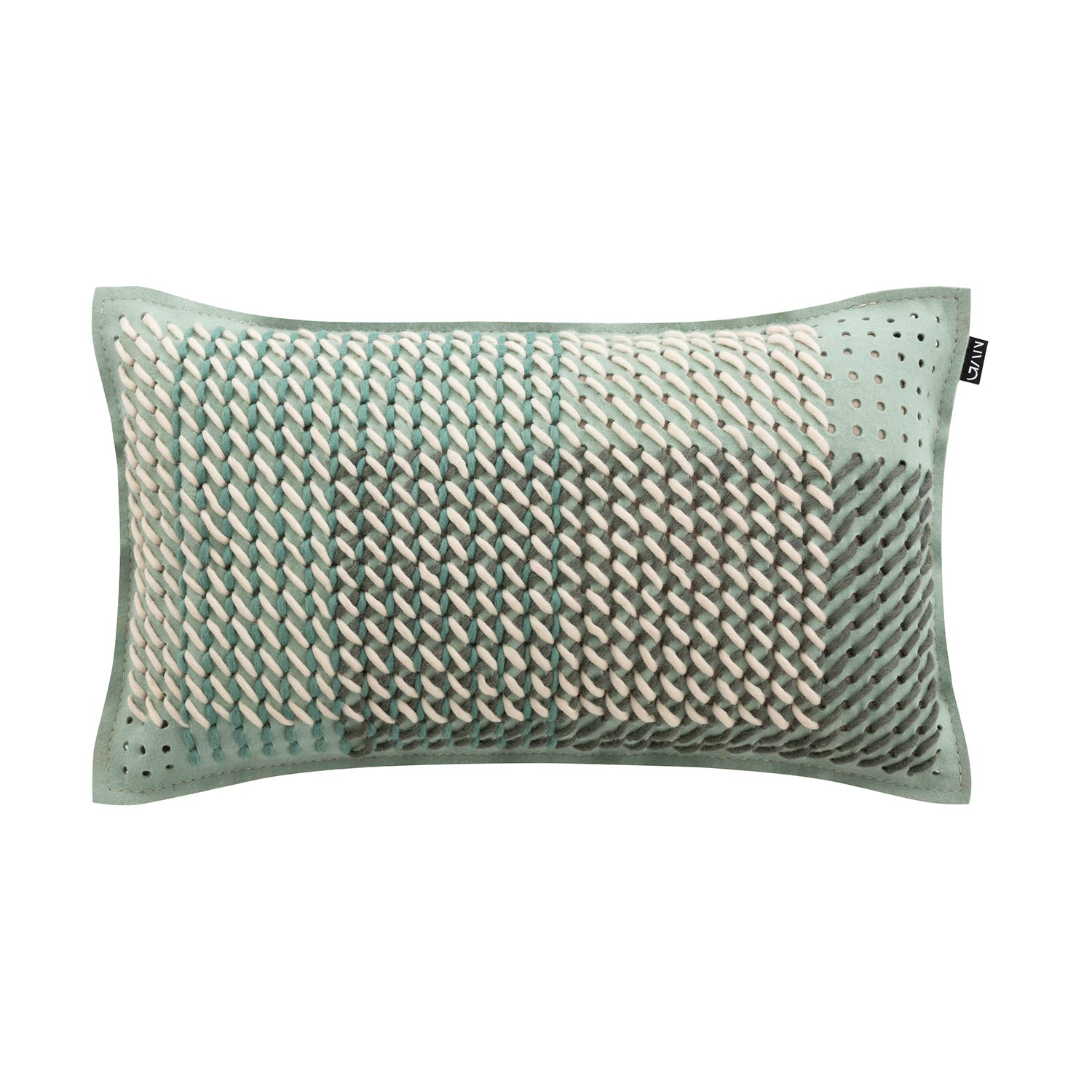 Gan designer cushion 60x35 in green