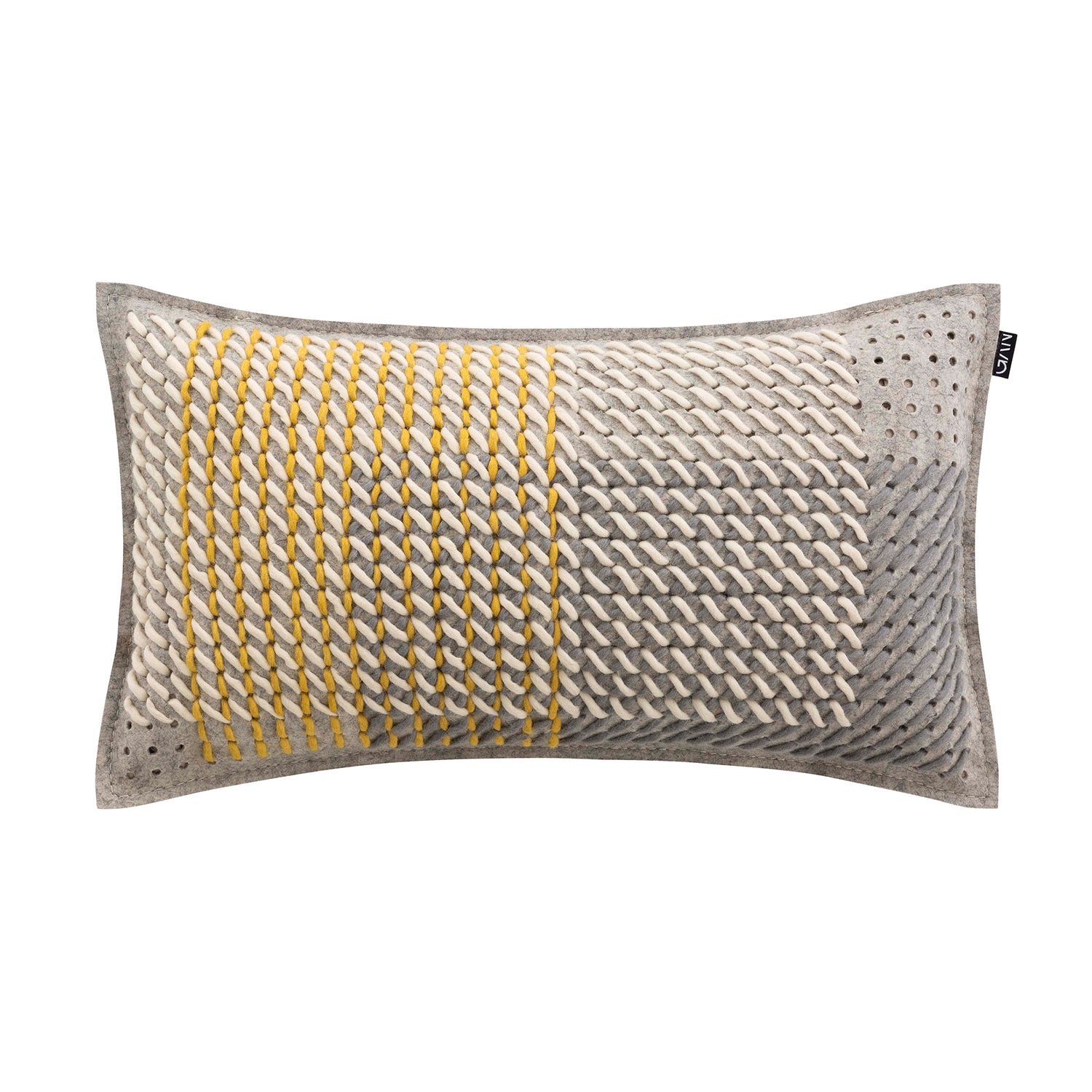 Gan designer cushion 60x35 in yellow