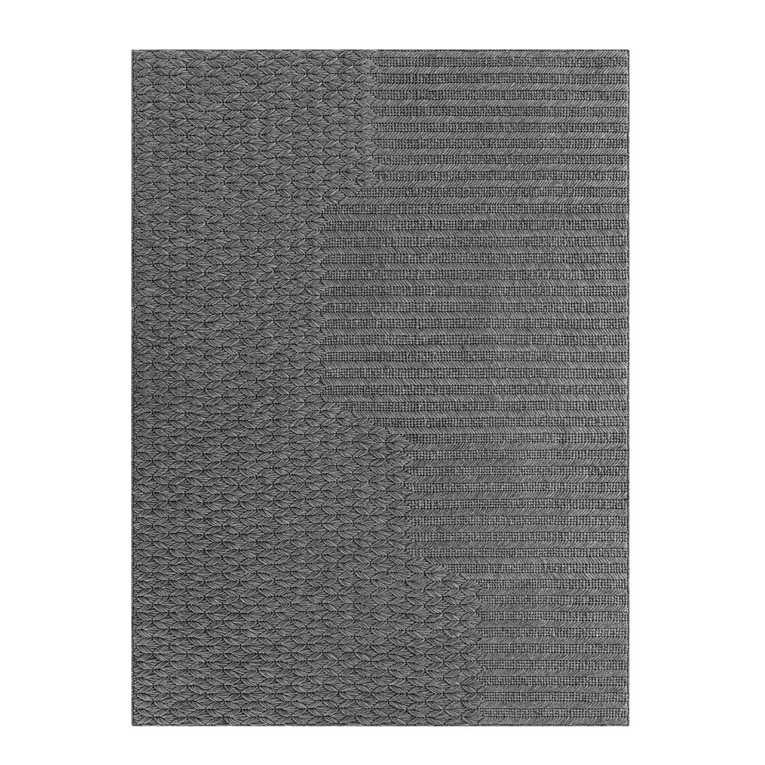 Gan Chaddar designer rug in charcoal