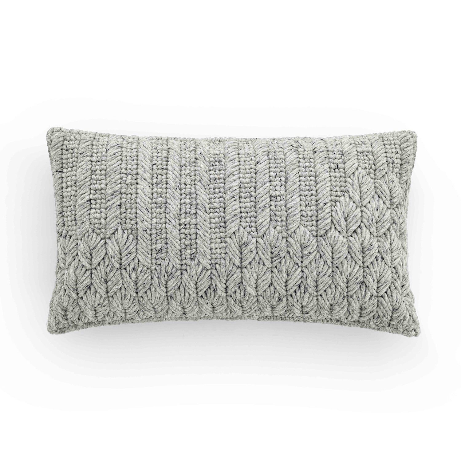 Gan Chaddar designer cushion 60x35 in grey