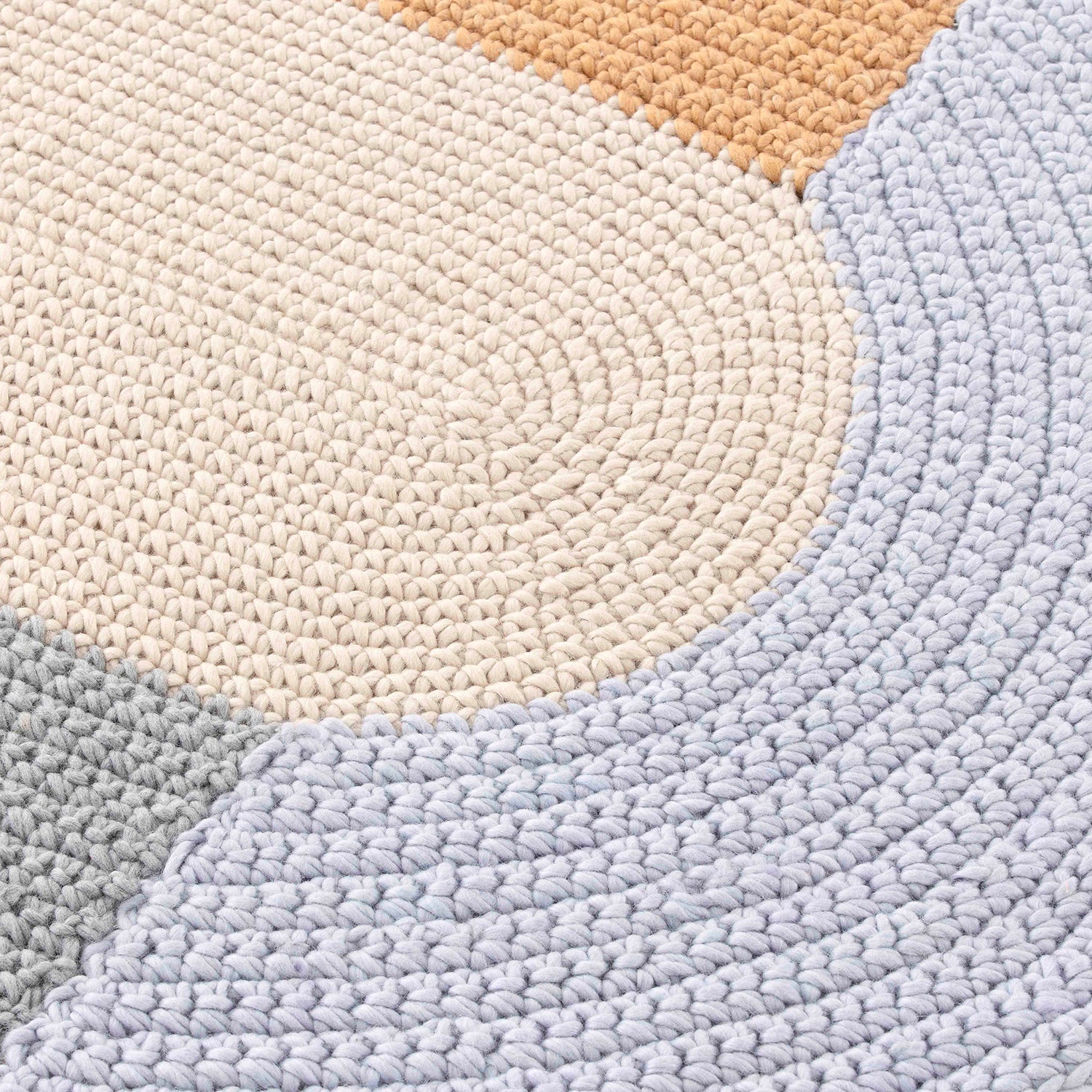 Gan Crochet mono rug in beige detail shot