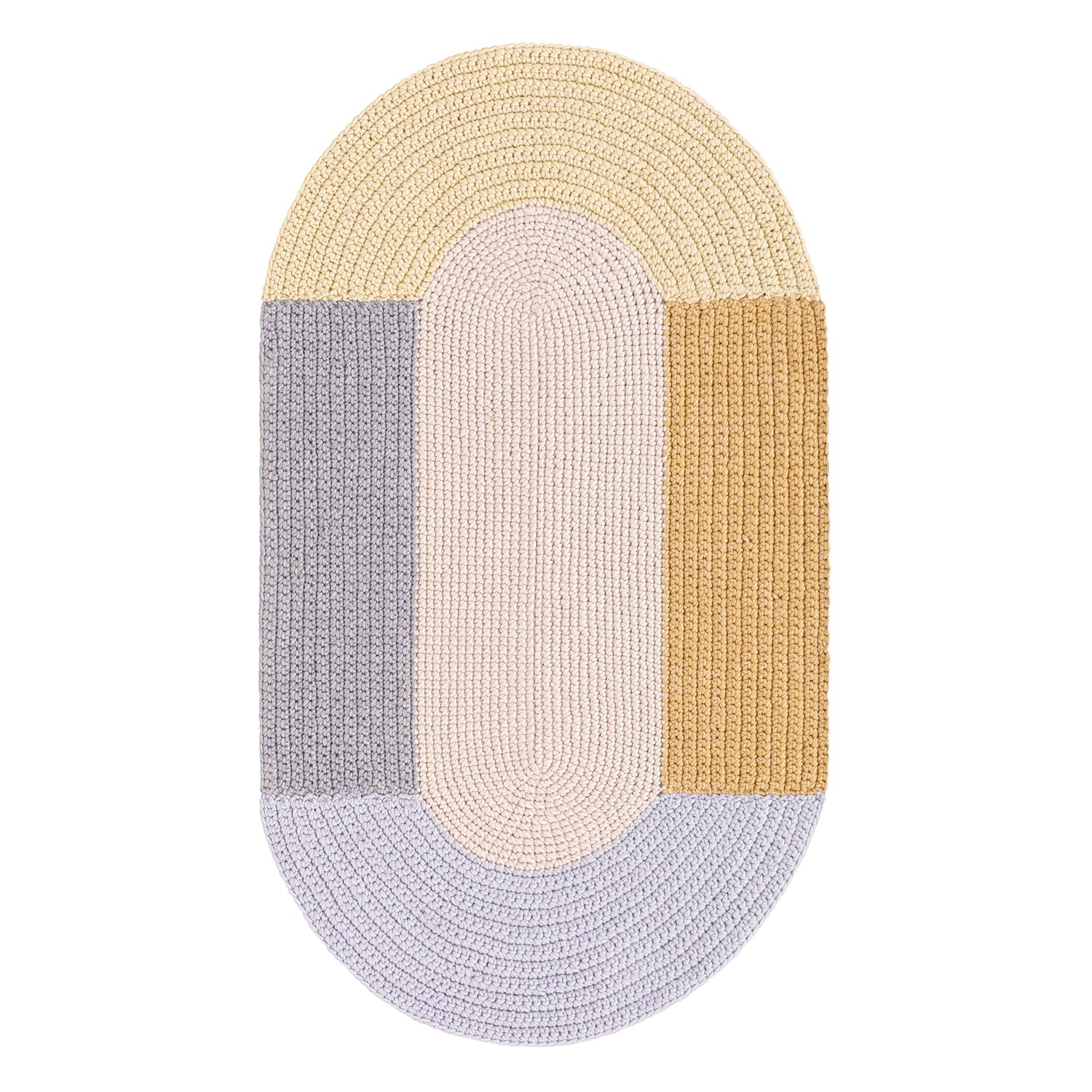 Gan Crochet mono rug in beige