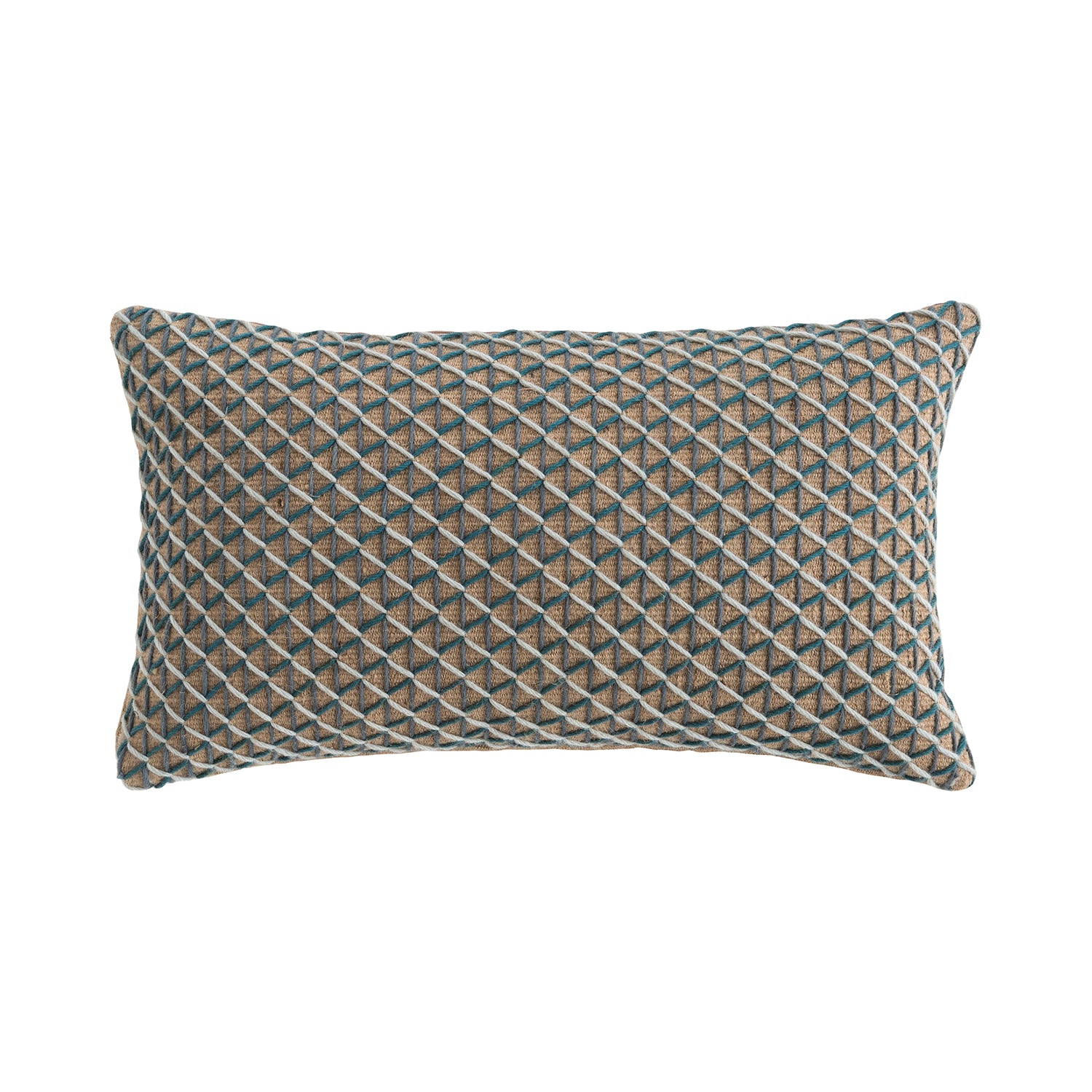 Gan Raw designer cushion 70x40 in blue