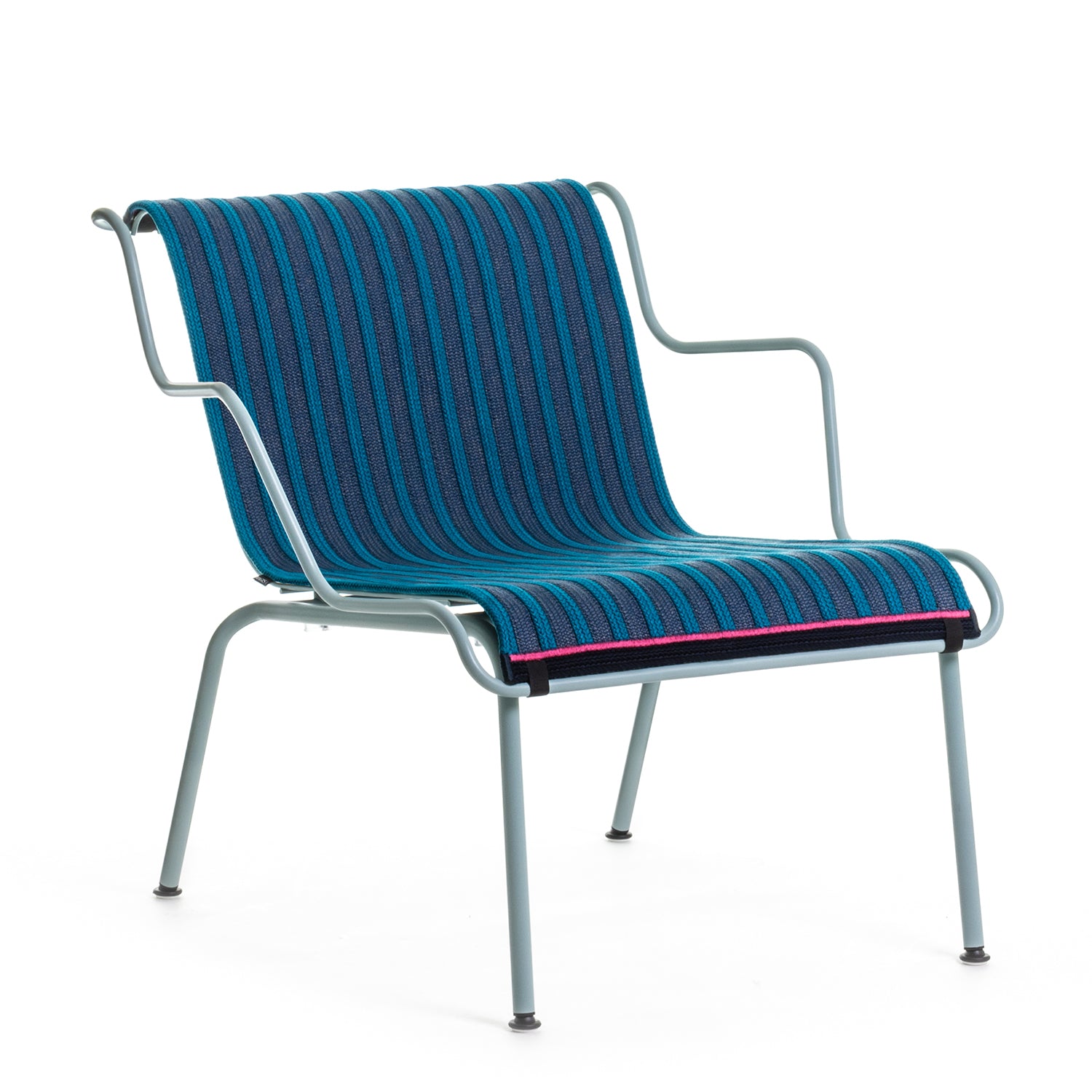 Magis South Low Armchair in light blue with seat cover