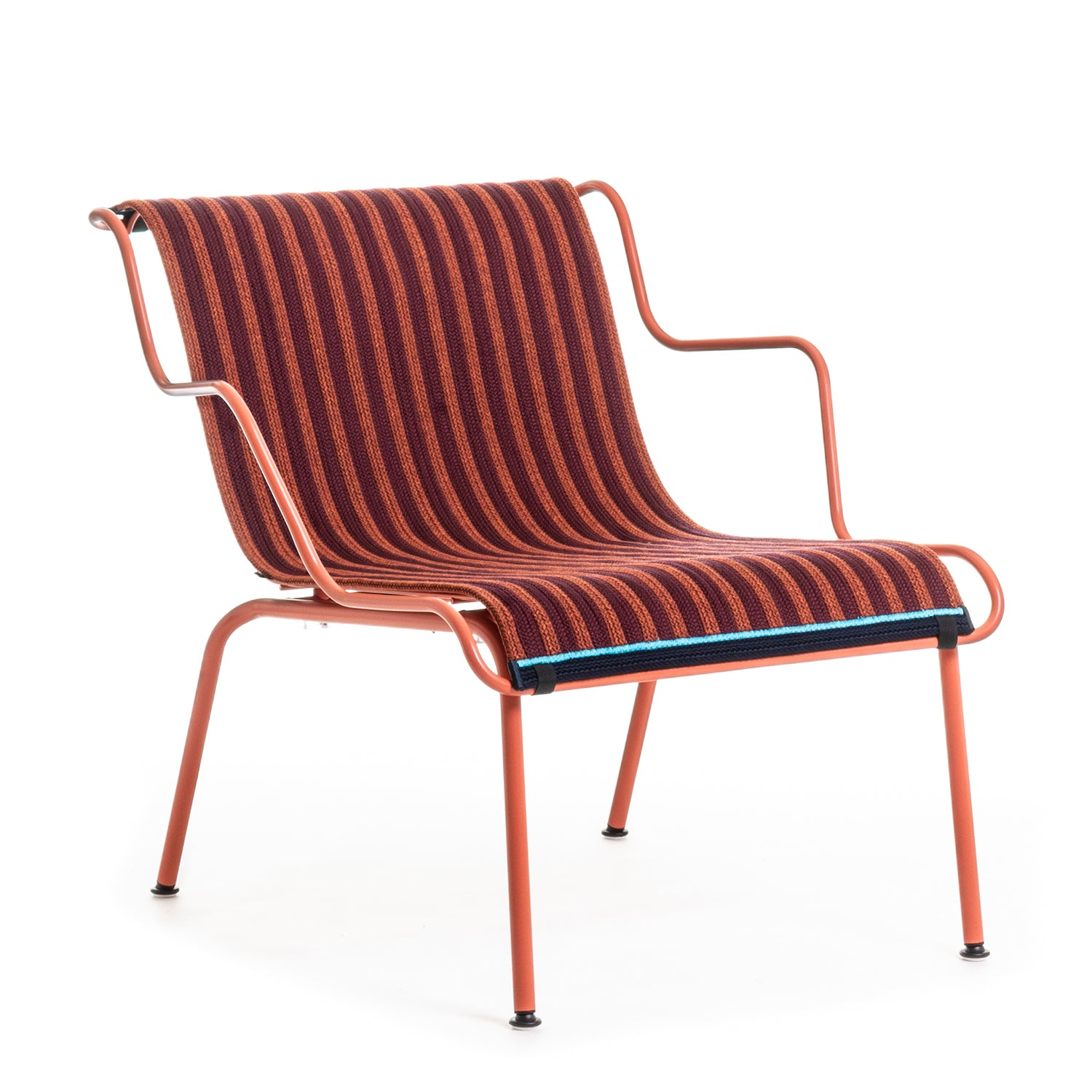 Magis South Low Armchair in orange with woven seat pad