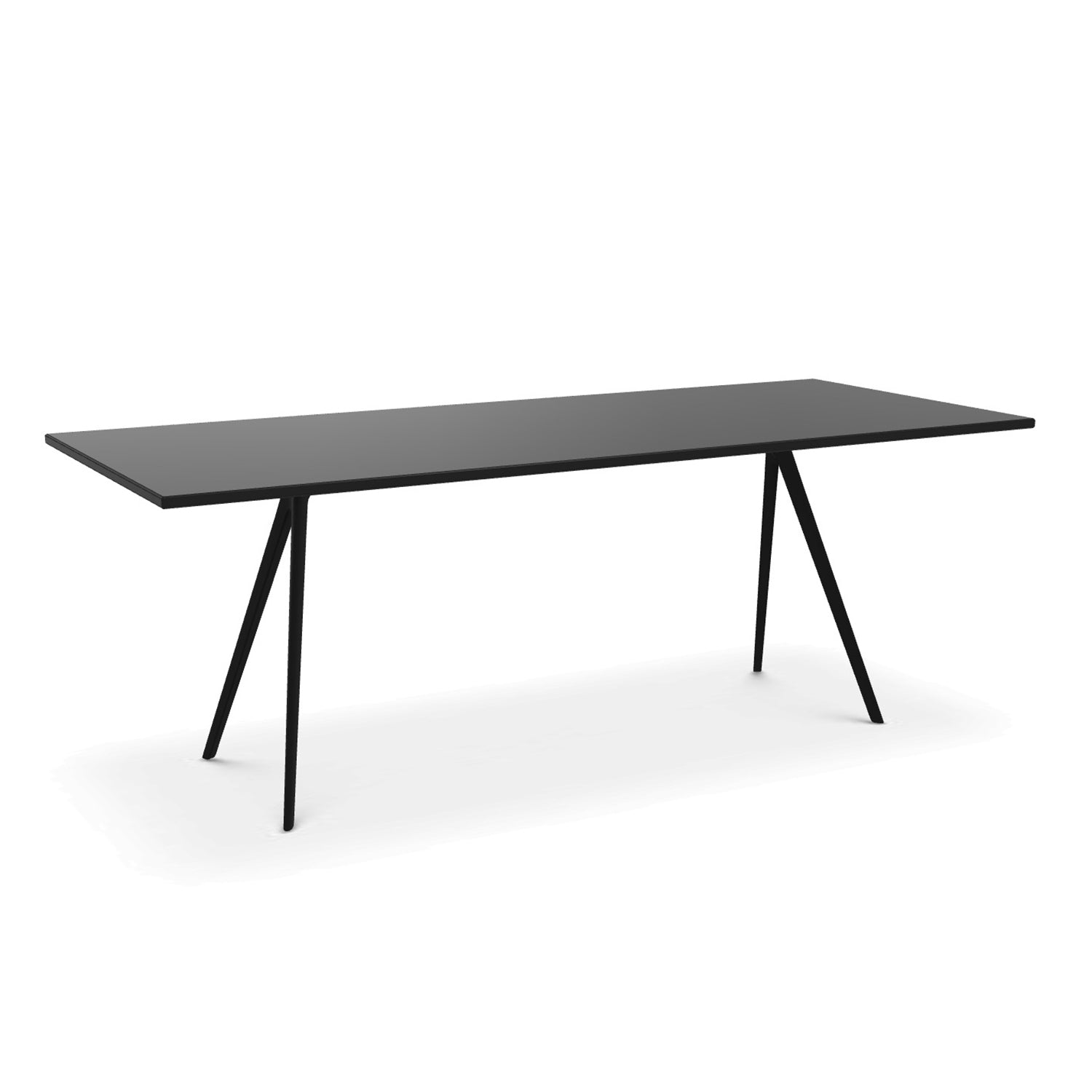 Magis Baquette dining table black steel and black top