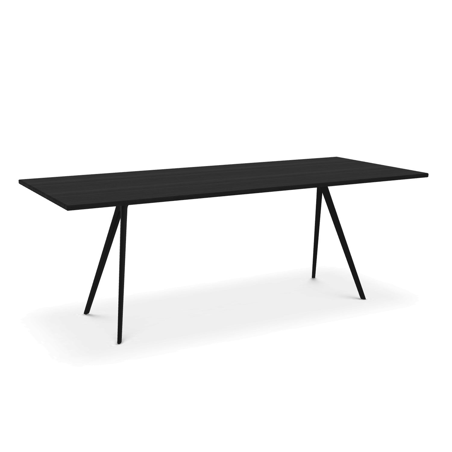 Magis Baquette dining table black steel and black veneered top