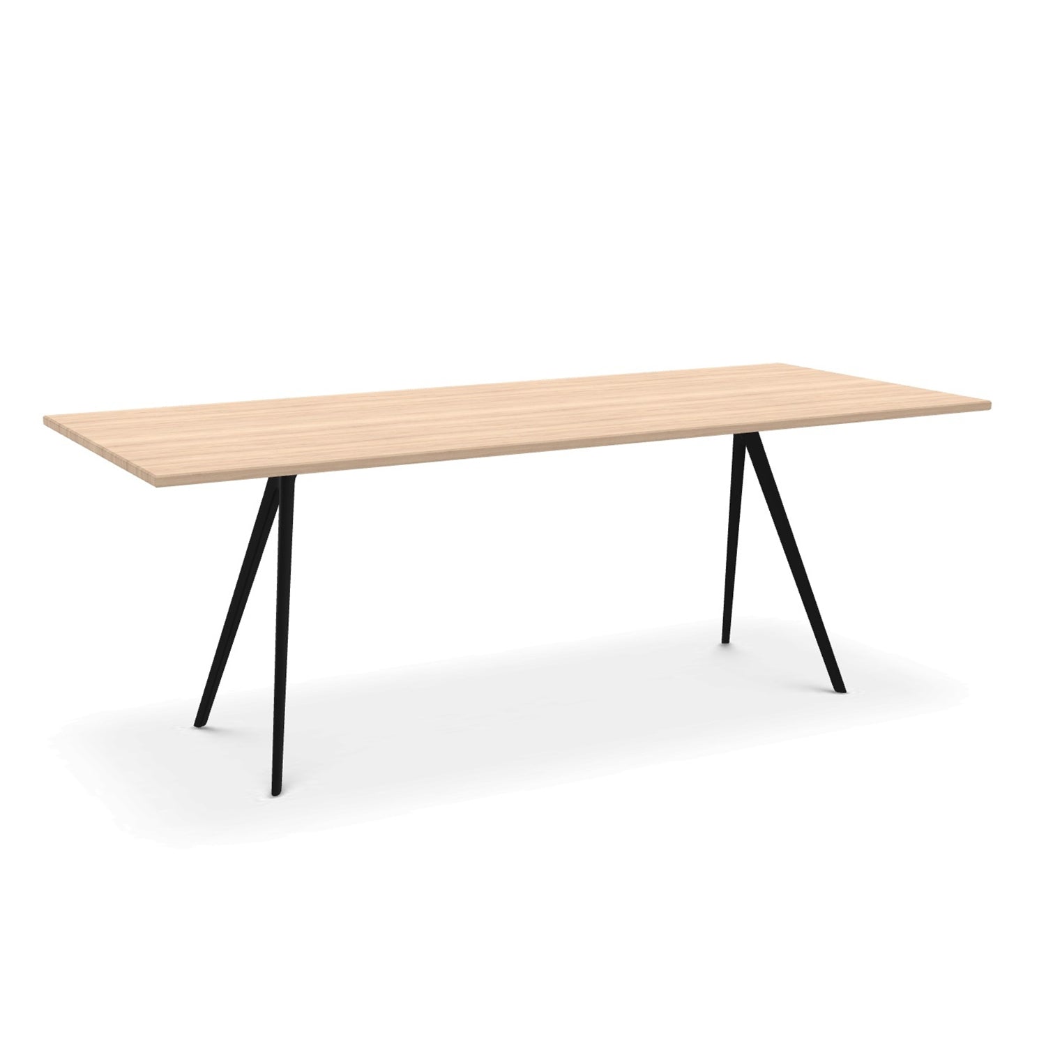 Magis Baquette dining table black steel and veneered oak top