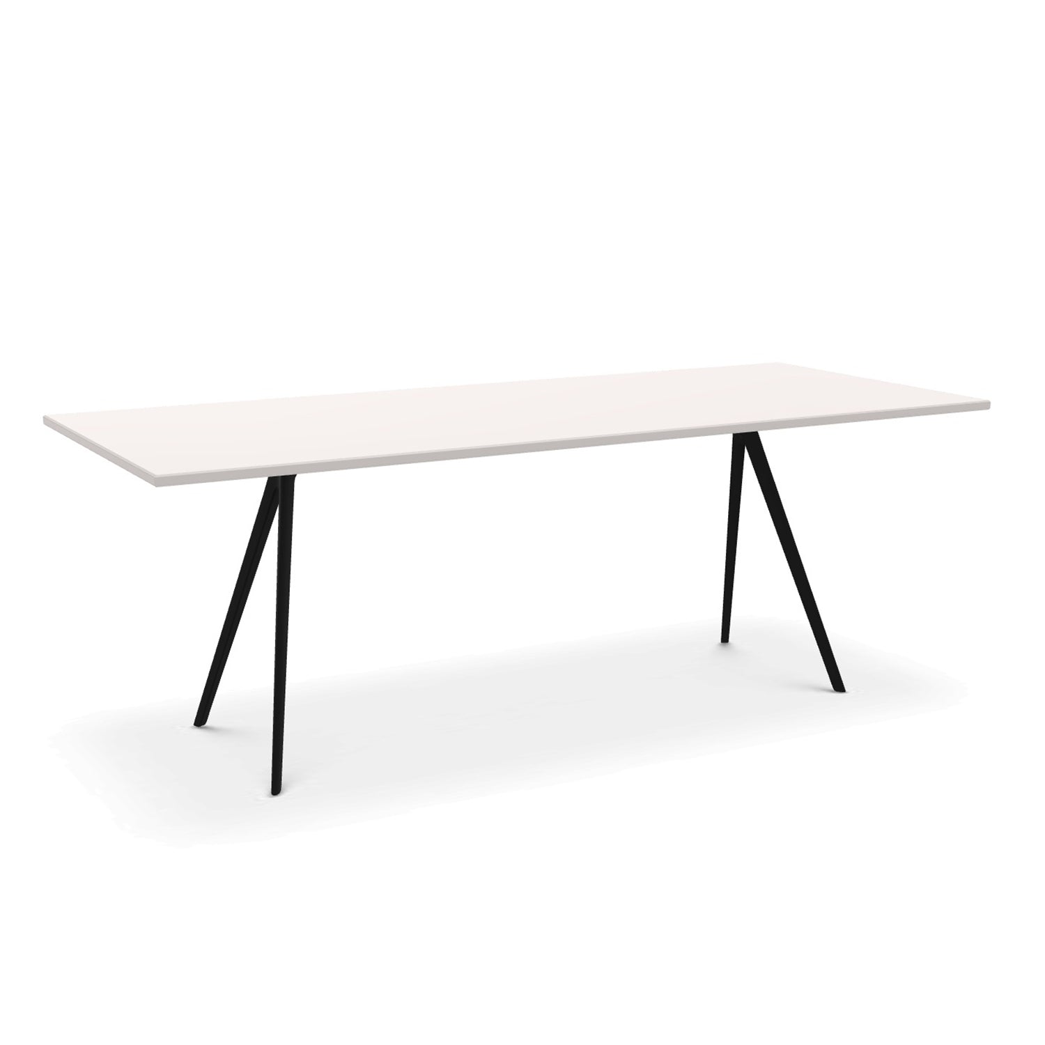 Magis Baquette dining table black steel and white top