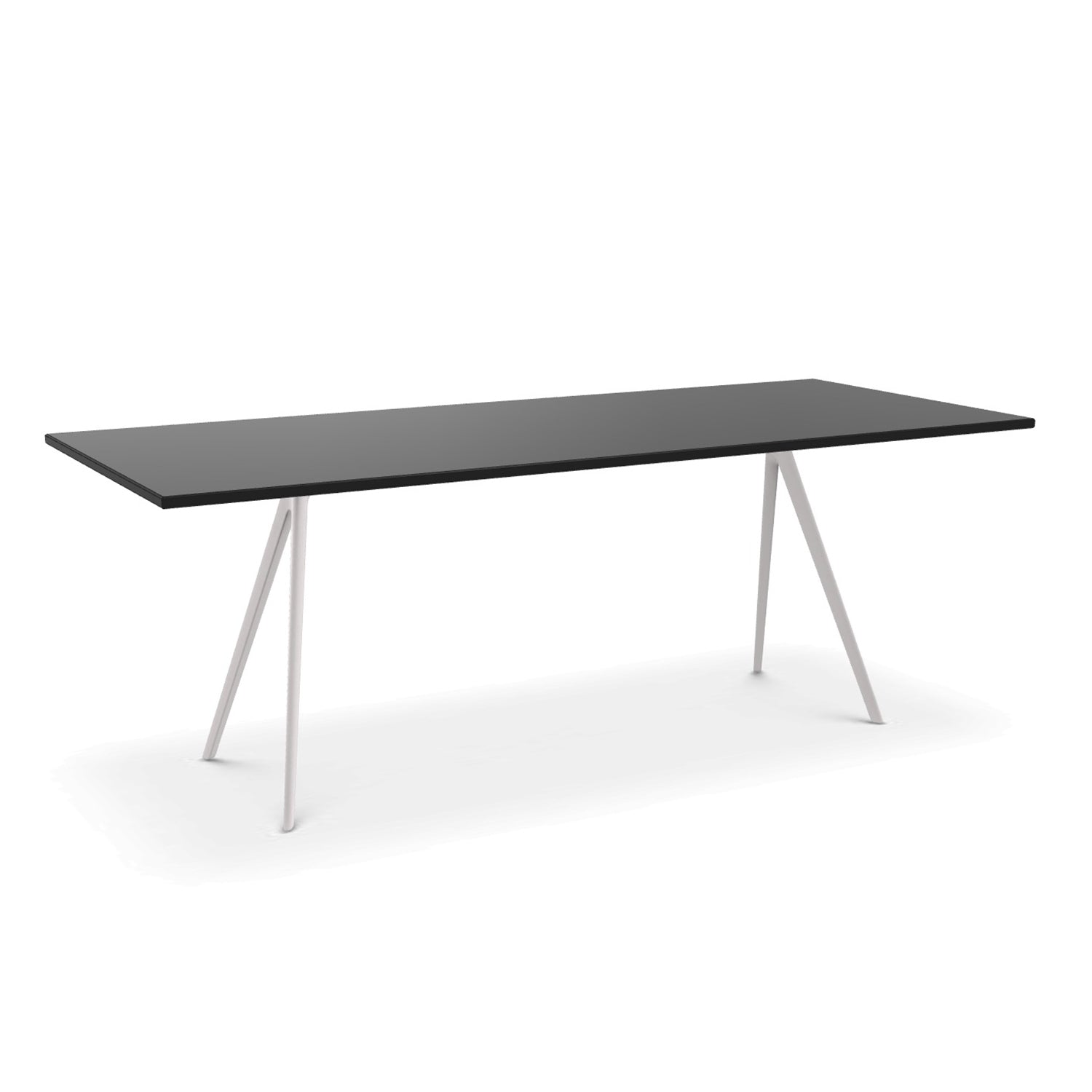 Magis Baquette dining table white steel and black top