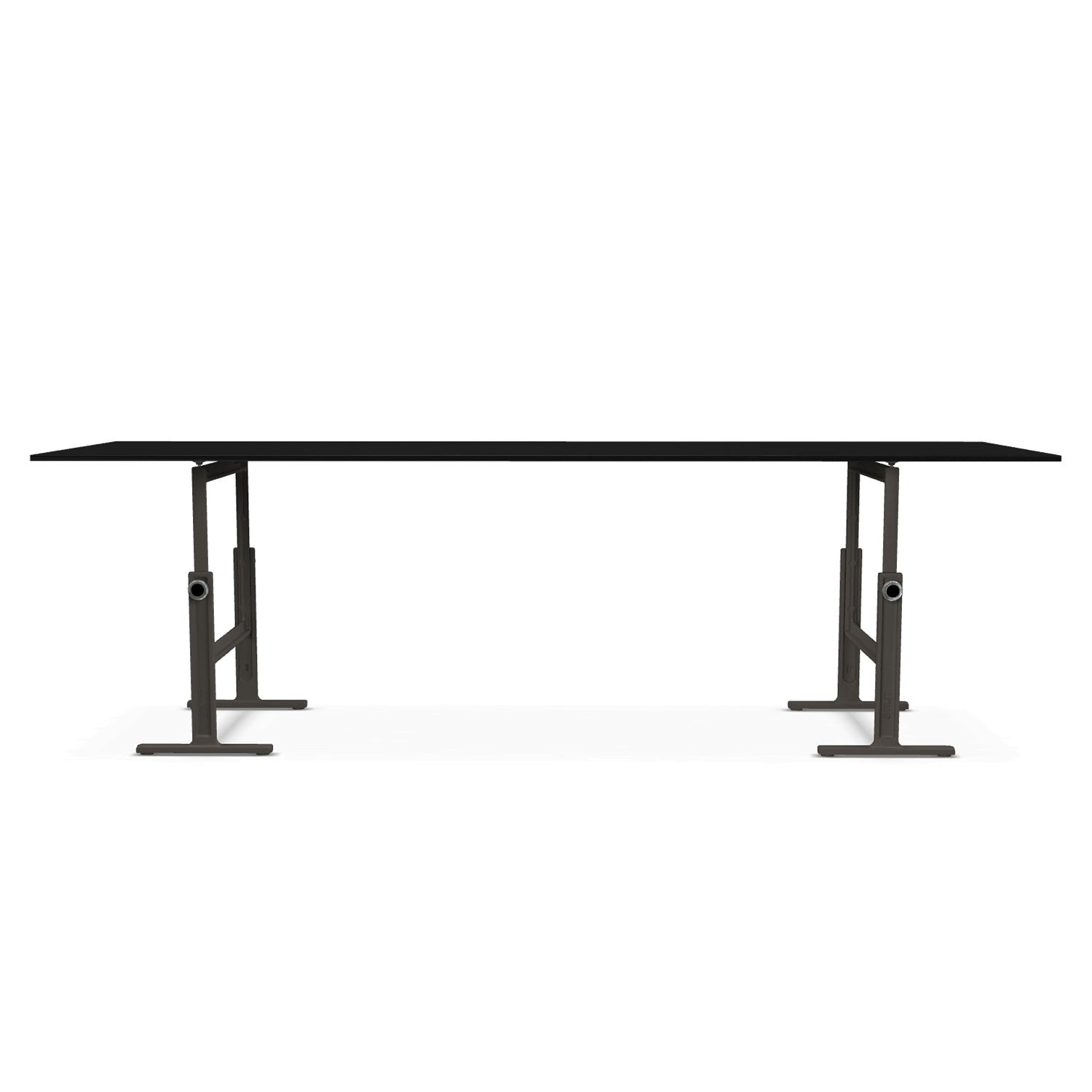 Magis Brut trestle table cast iron grey legs with black metal top