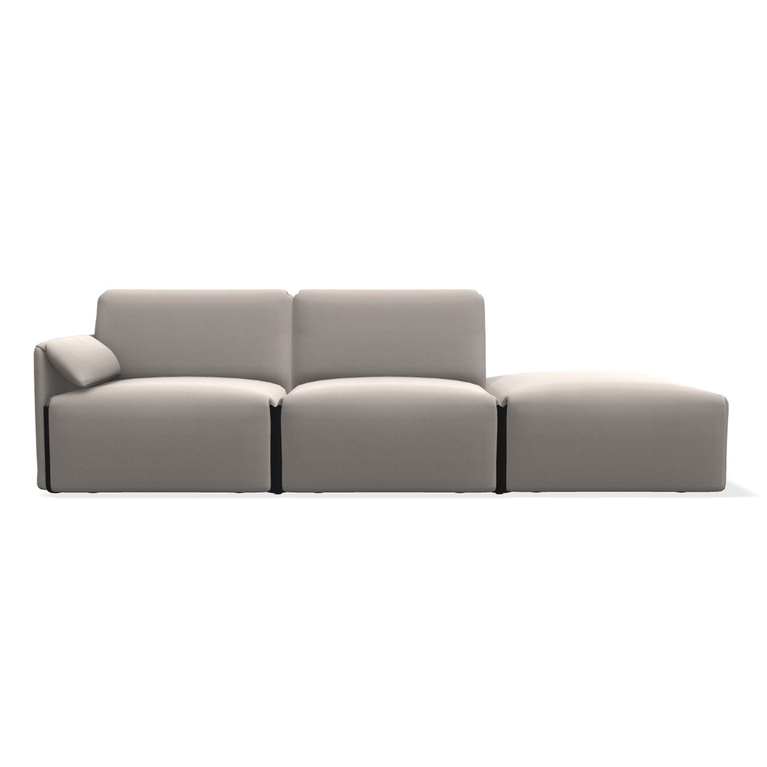 Magis Costume 3 Seater Modular Sofa with open end in cream