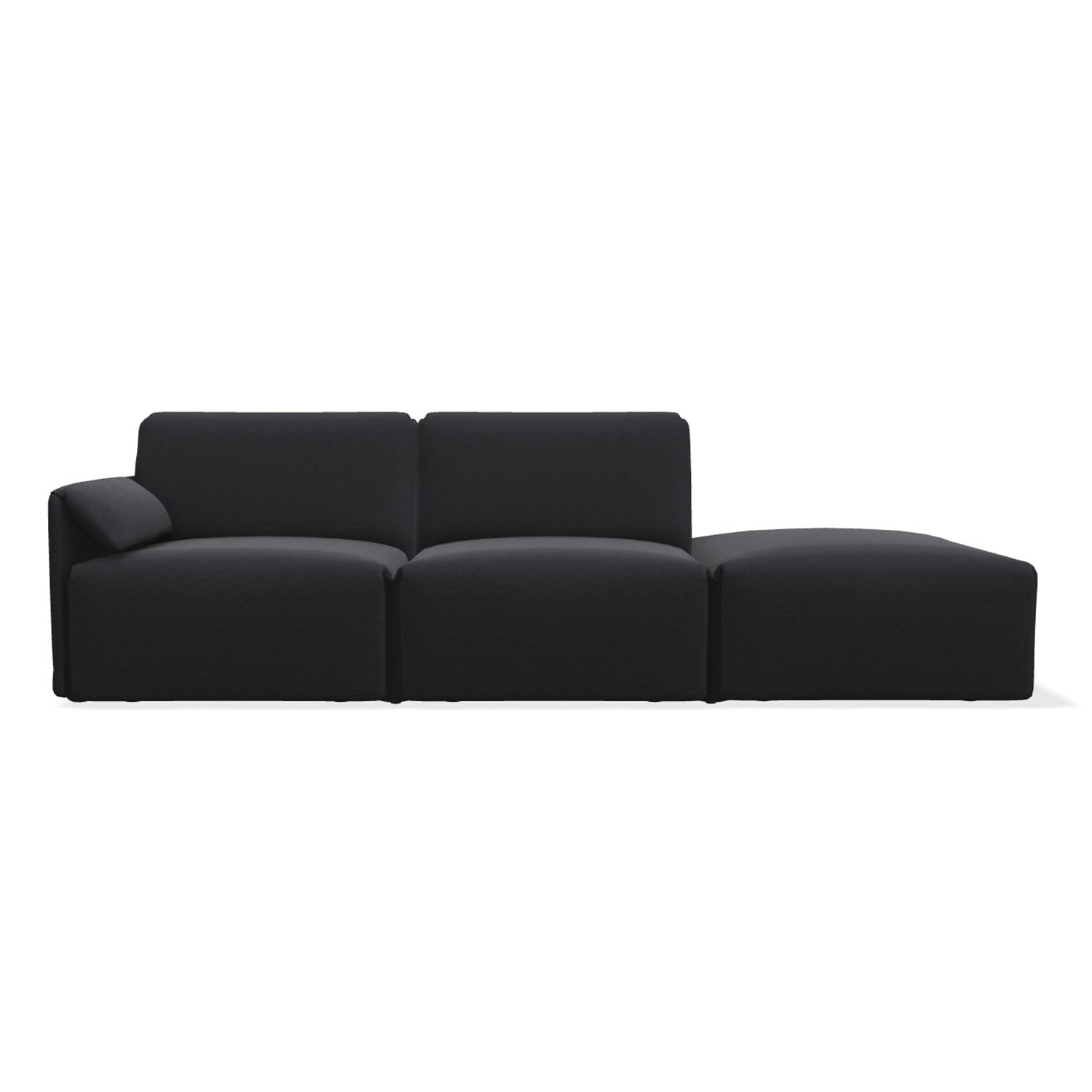 Magis Costume 3 Seater Modular Sofa with open end in anthracite