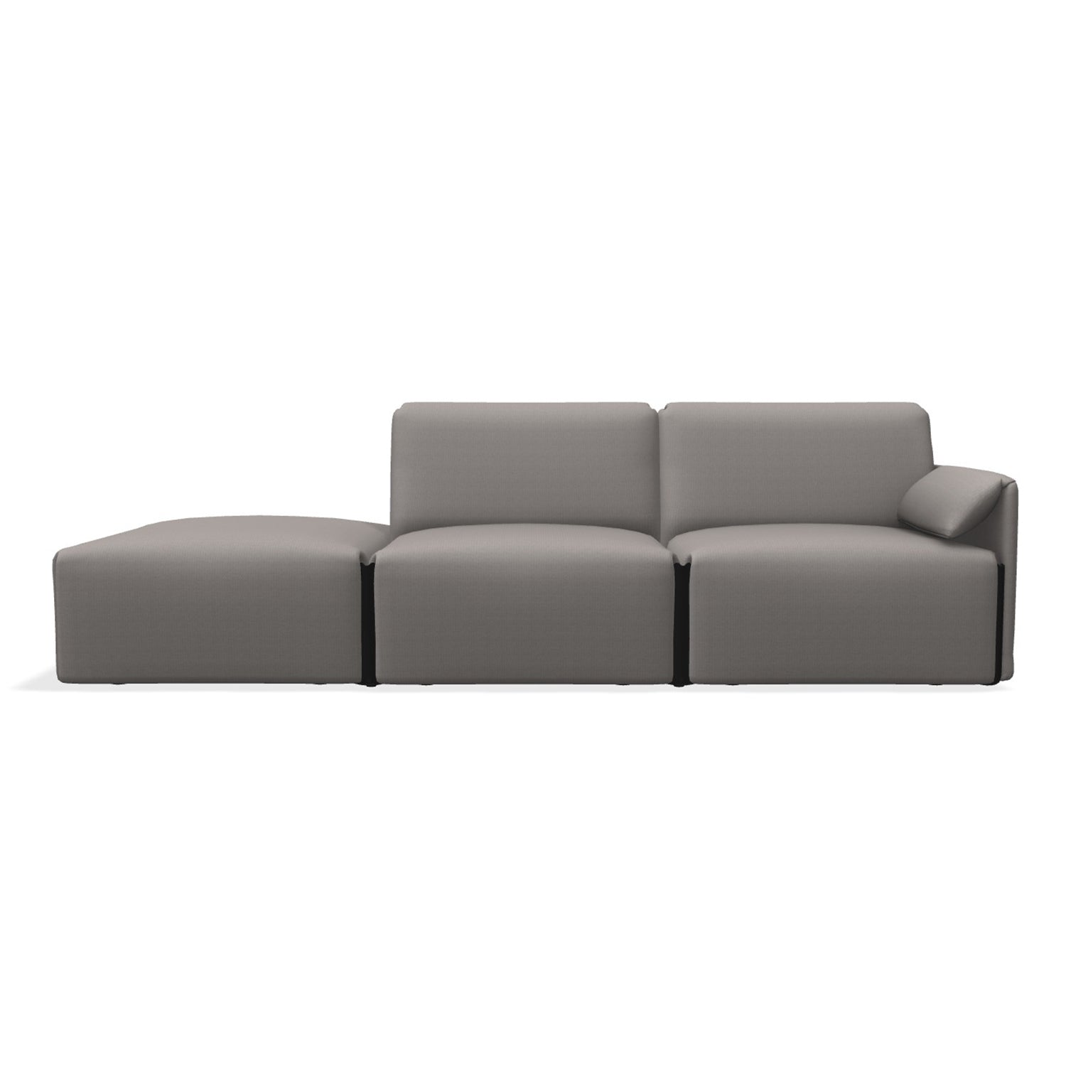 Magis Costume 3 Seater Modular Sofa with open end in grey