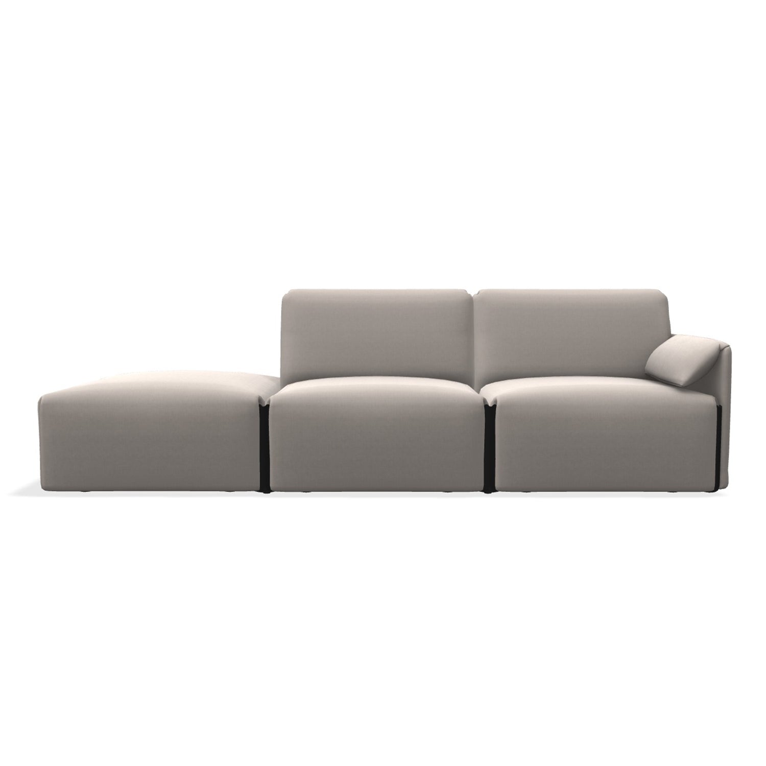 Magis Costume 3 Seater Modular Sofa with open end in cream